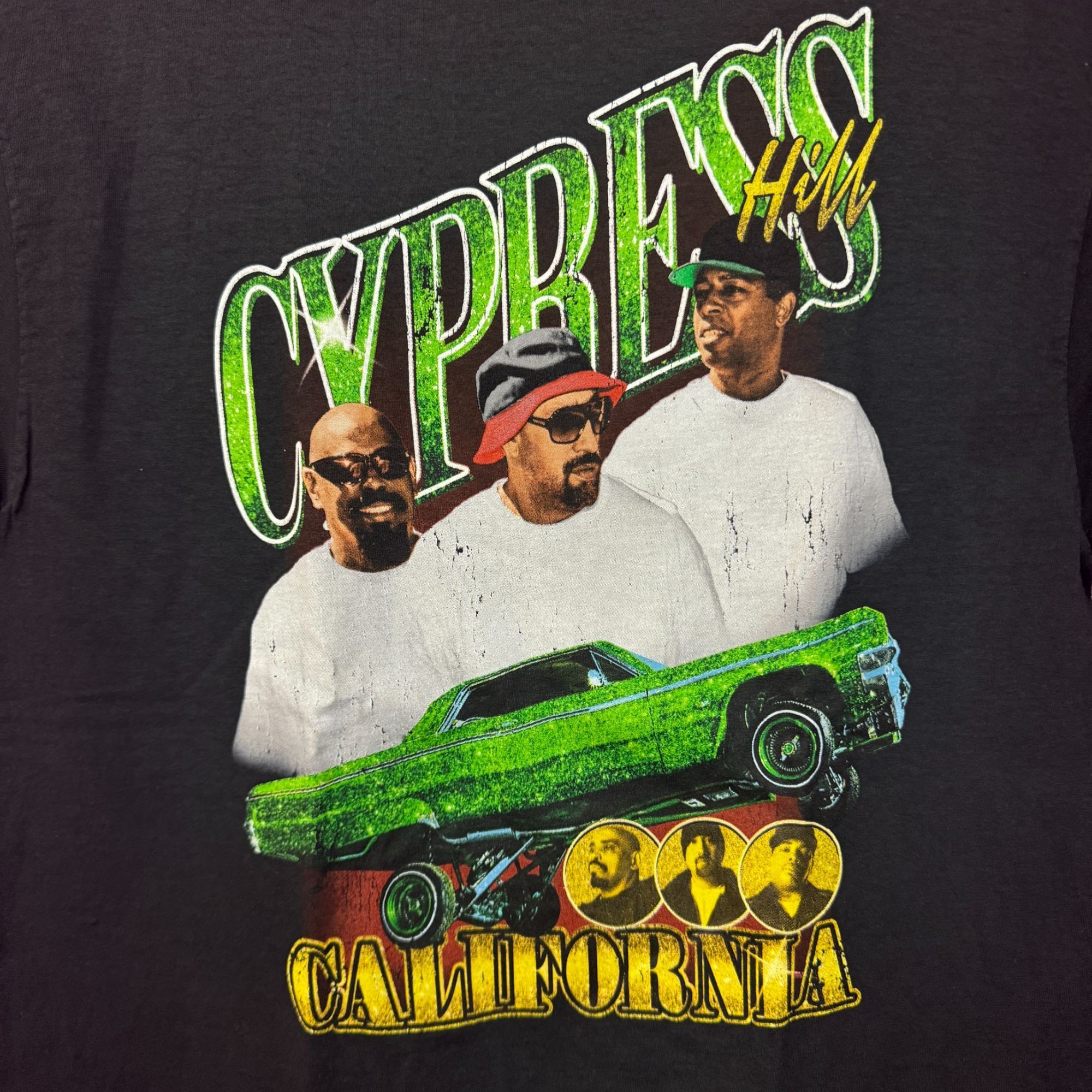Rap Tees Cypress Hill Emerald Low Rider California Rap Trio Tee S/M Size US M / EU 48-50 / 2 - 2 Thumbnail