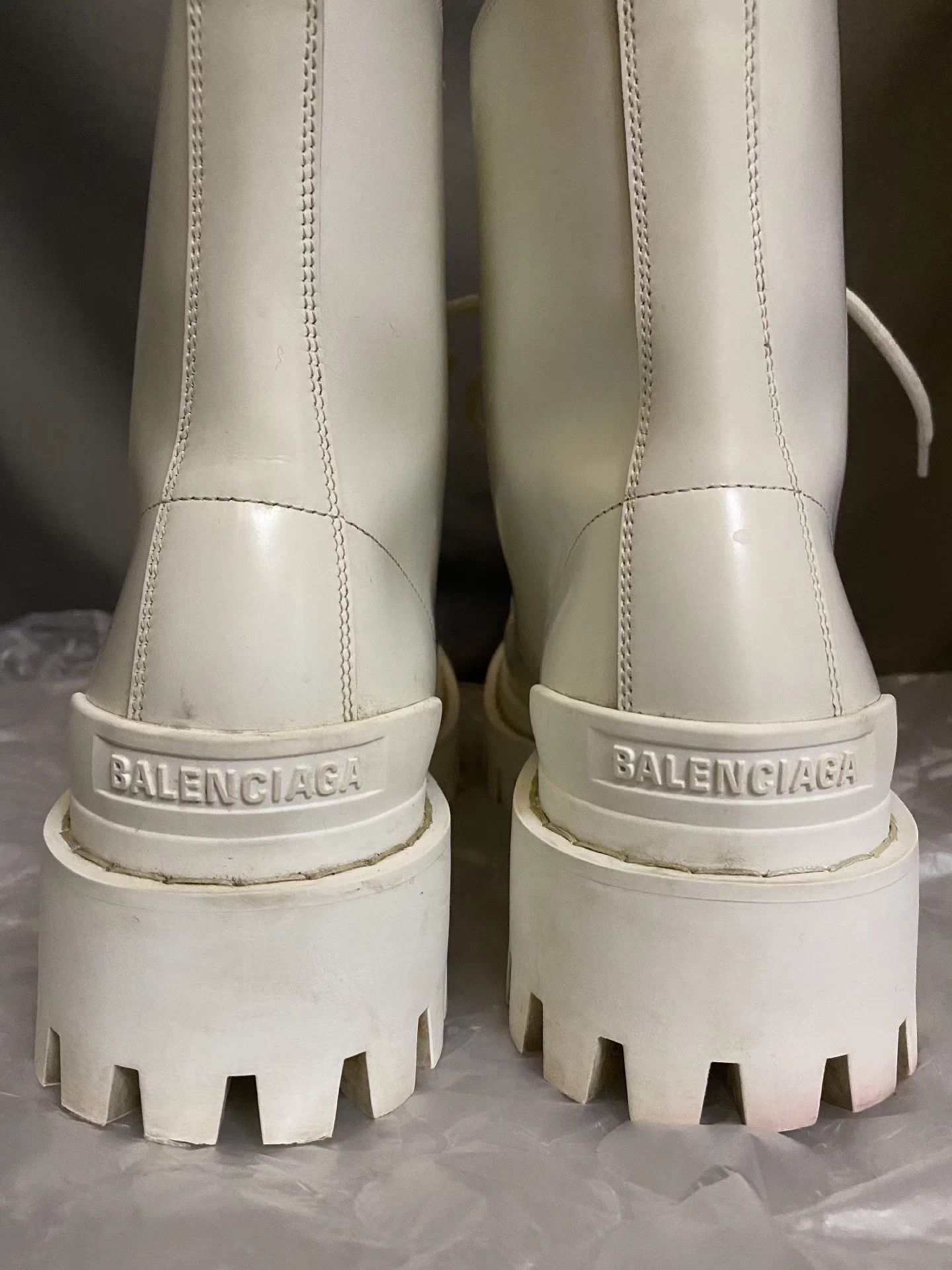 Balenciaga Balenciaga Strike white platform military boots Size US 7 / IT 37 - 3 Thumbnail