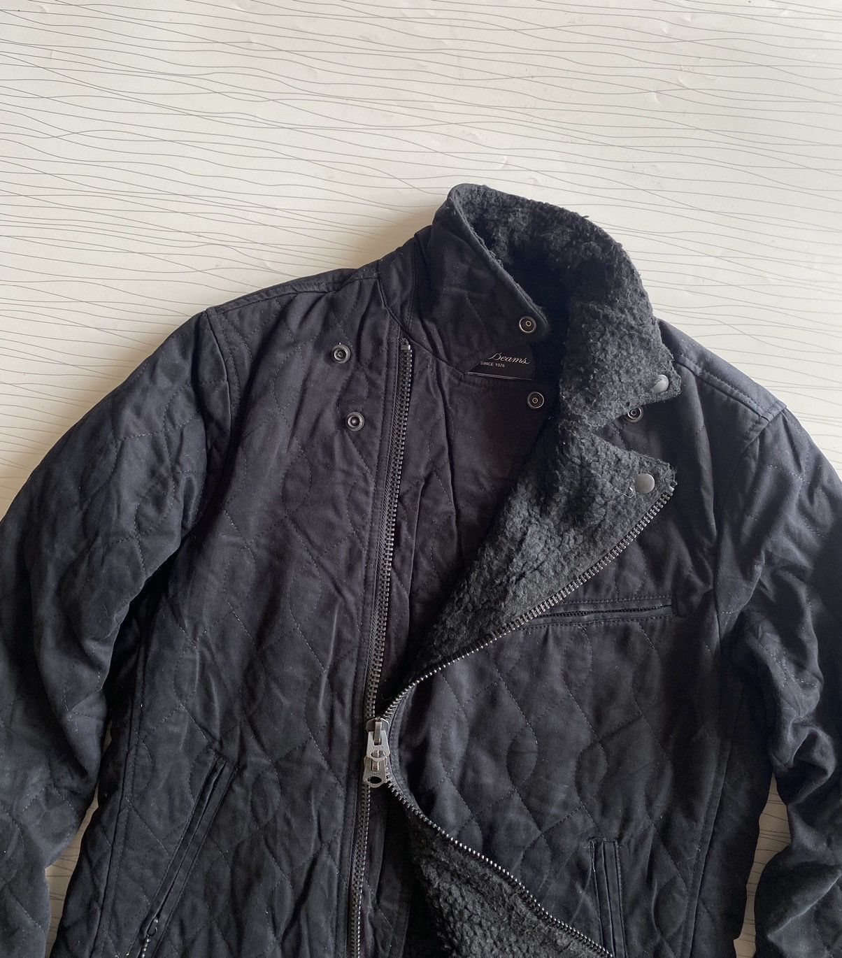 20471120 BEAMS Japan Linen Rider Double Collar Punk Jacket Size US M / EU 48-50 / 2 - 4 Thumbnail