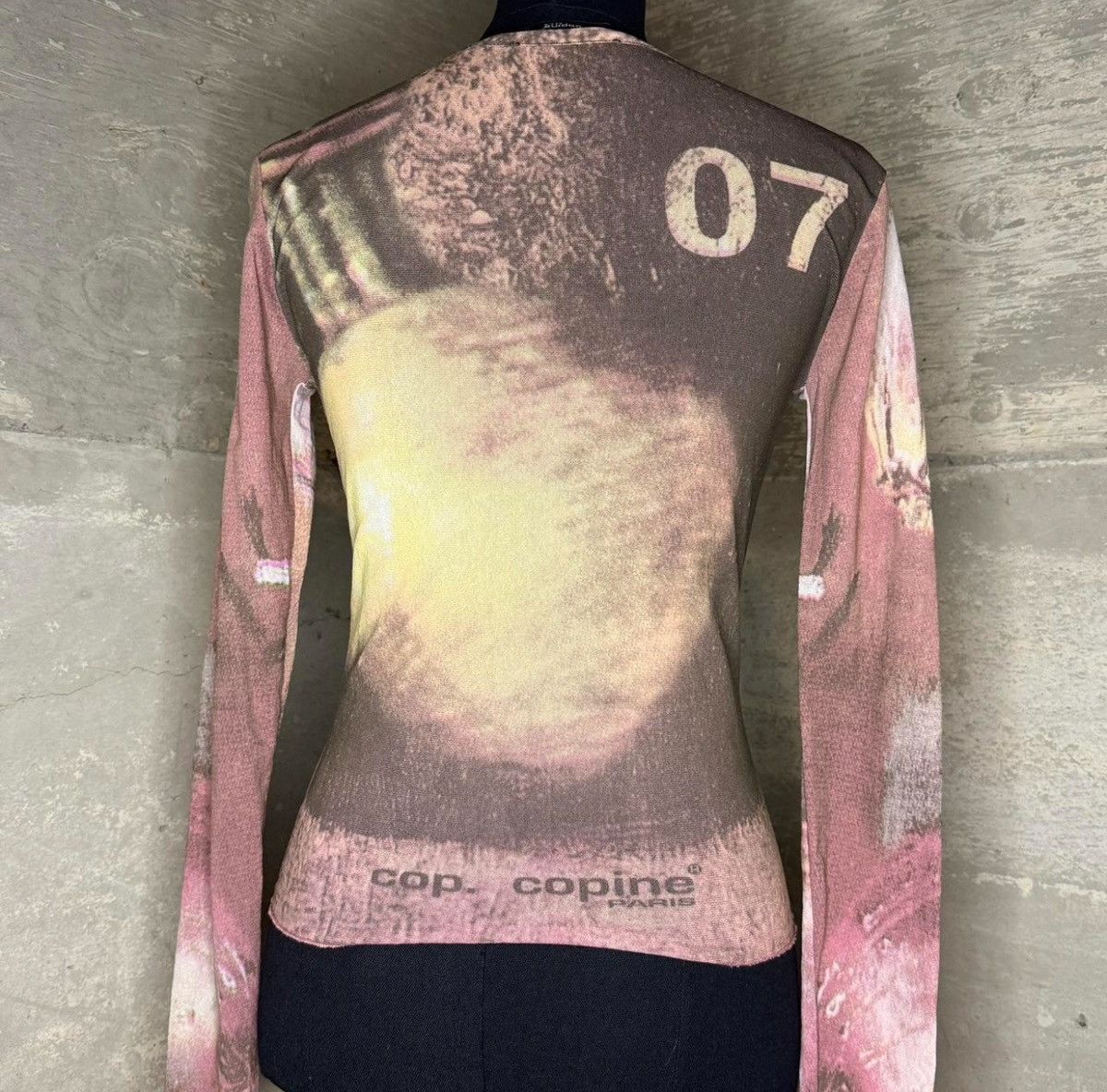 Cop Copine × Japanese Brand 1990s Cop Copine Artichoke Mesh Print Long Sleeve Size M / US 6-8 / IT 42-44 - 3 Thumbnail