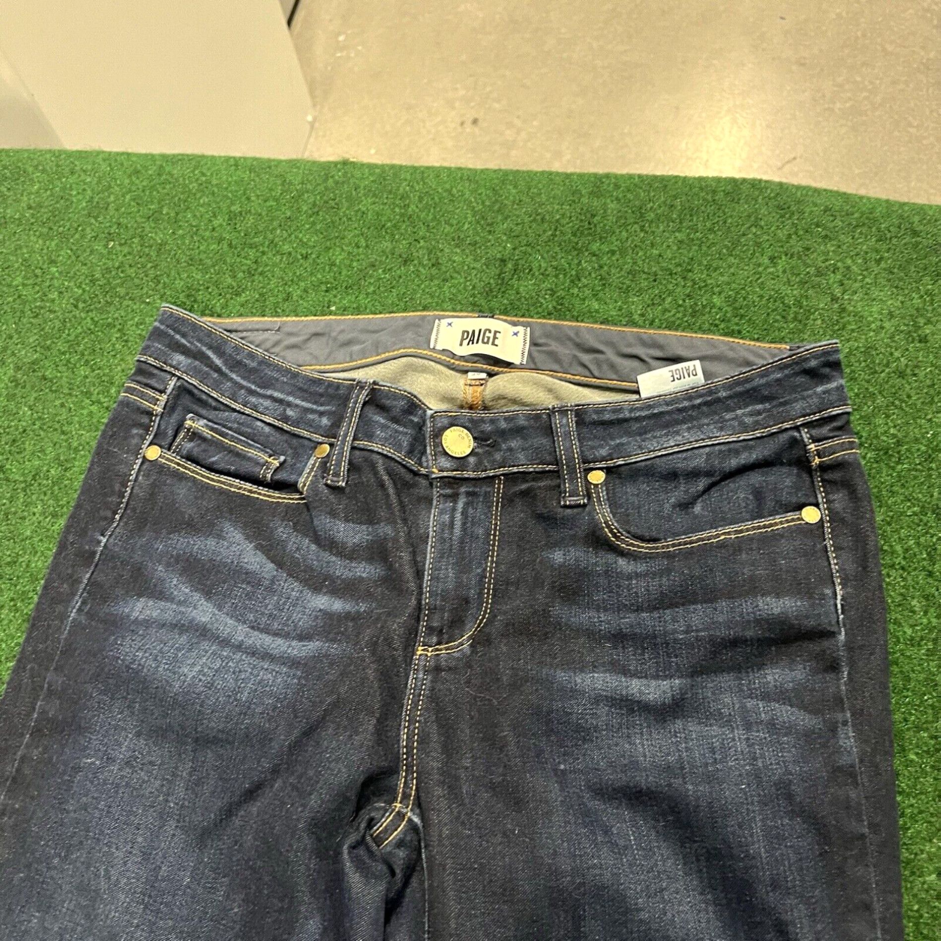 Paige Paige Jeans Womens 29 Blue Denim Dark Wash High Rise Stretch Size 29" - 2 Thumbnail