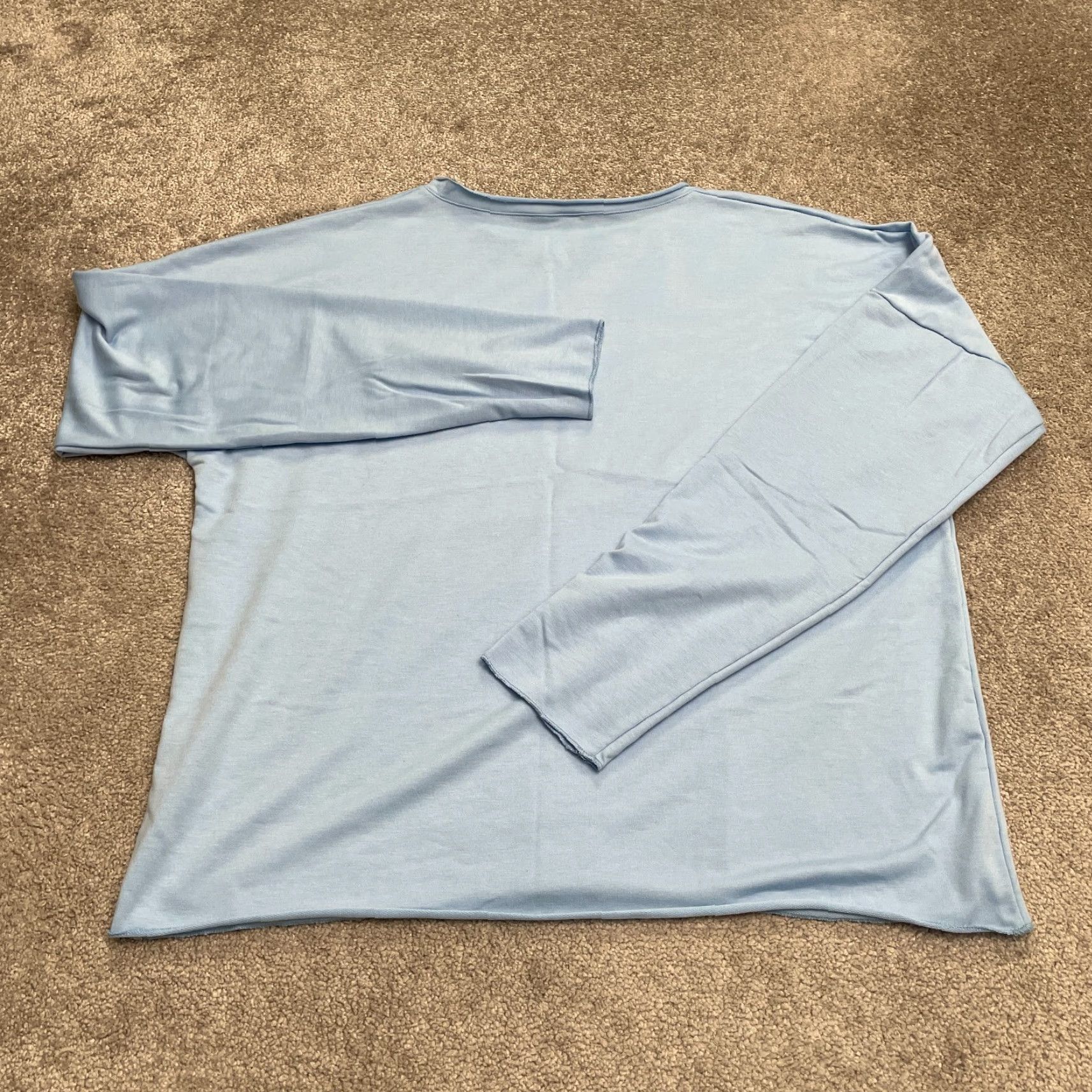 Vintage Lilicloth Graphic T-Shirt Womens 2XL Blue White Crew Neck Long Sleeve Casual Tee Size XXL / US 16-18 / IT 52-54 - 2 Thumbnail