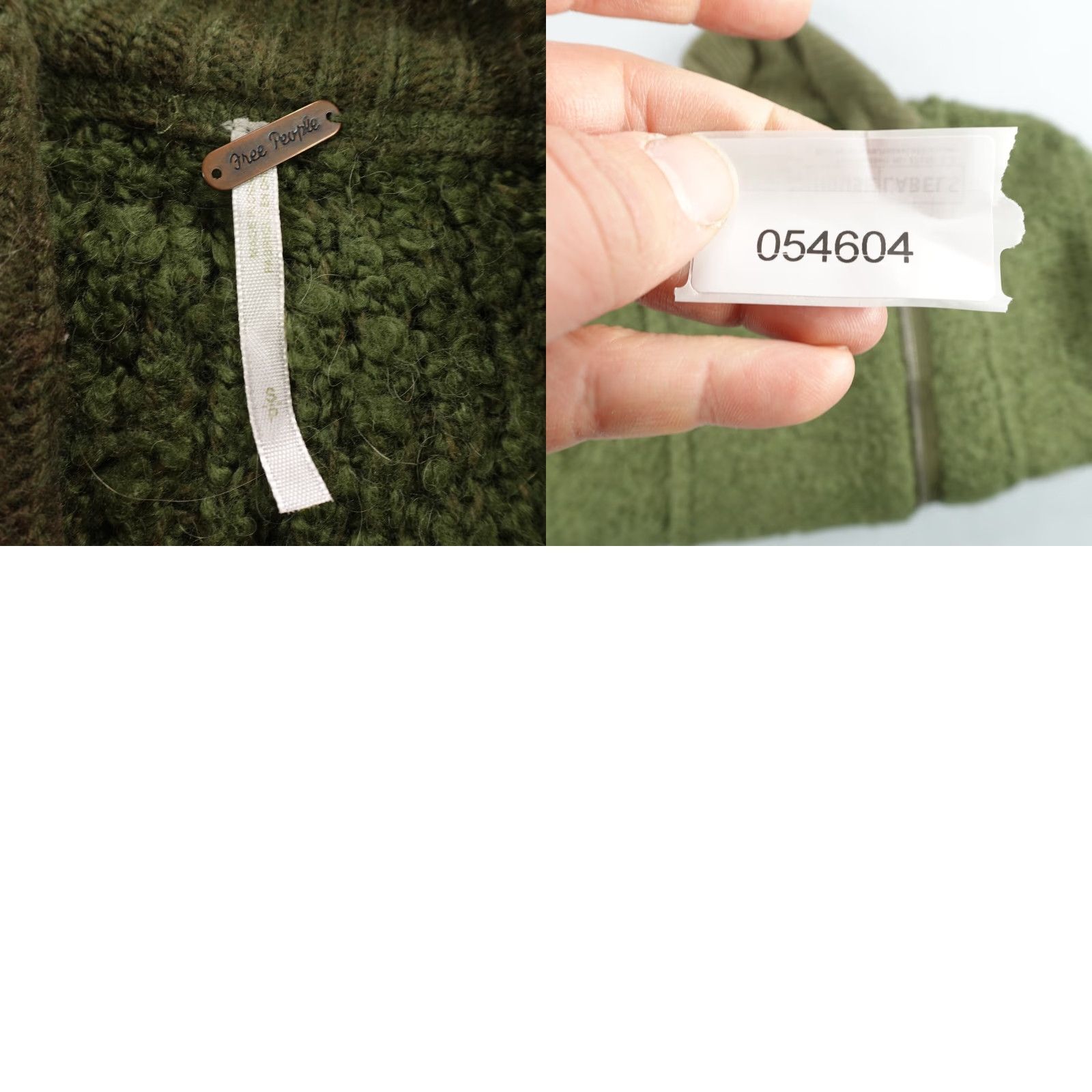 Free People VINTAGE Free People Sweater Womens Small Green Wool Blend Asymmetrical Full Zip Up Soft Size S / US 4 / IT 40 - 8 Thumbnail