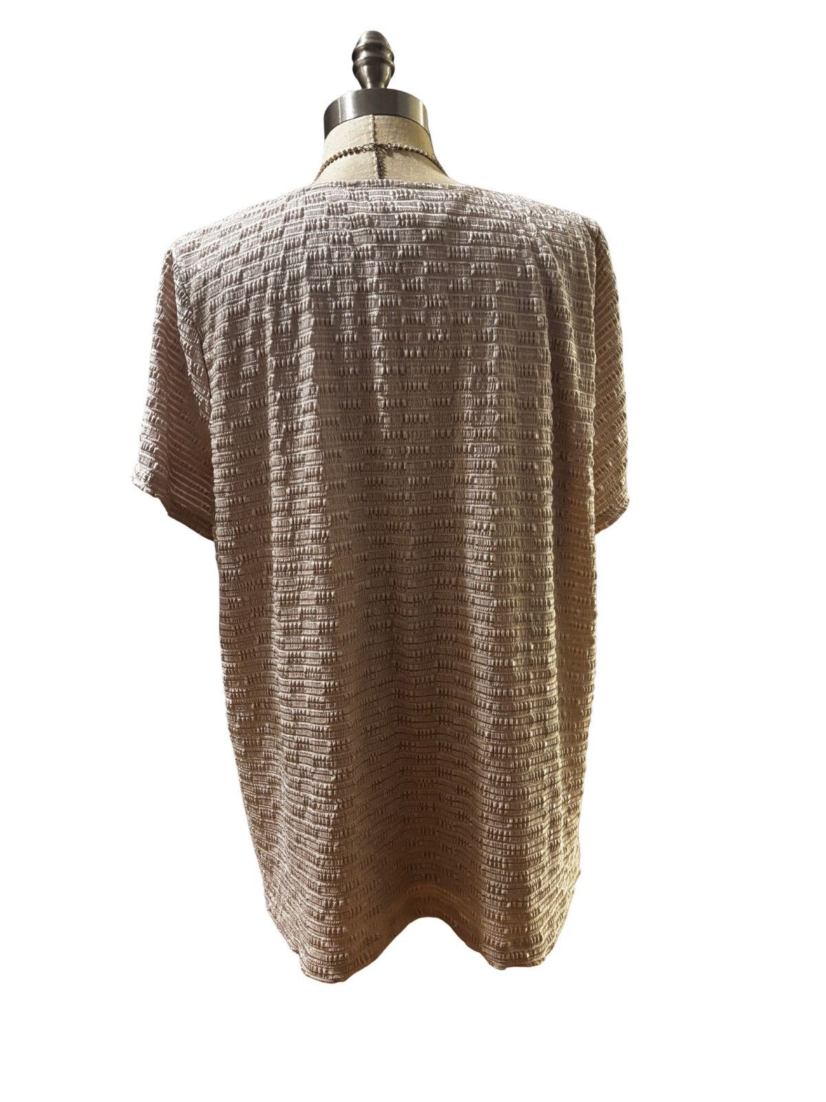 Laura Ashley Women’s beige texture Top.wt2604 Size XXL / US 16-18 / IT 52-54 - 5 Thumbnail