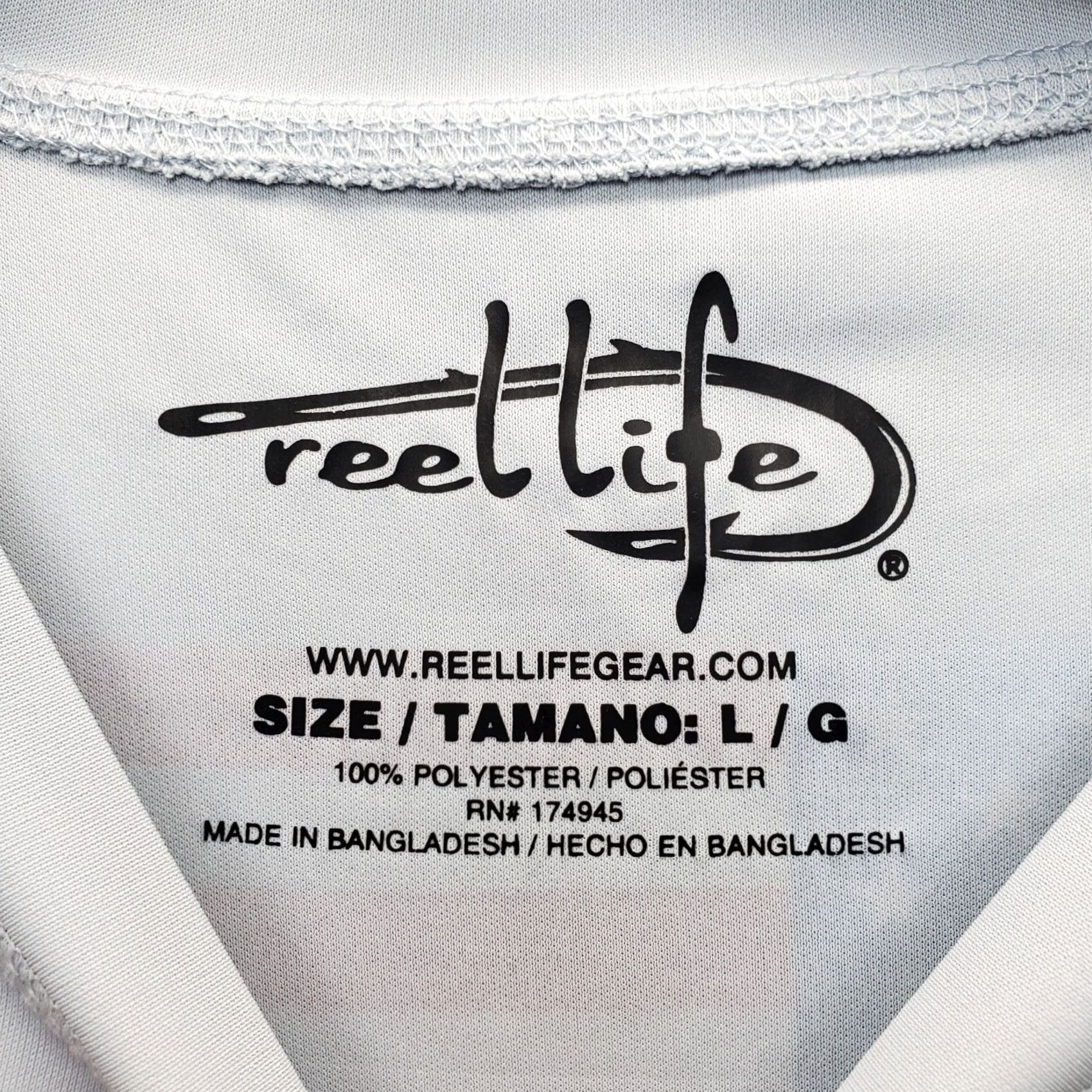 Alife Reel Life Fish Performance Shirt Men L Blue Regular Fit Long Sleeve Pullover Size US L / EU 52-54 / 3 - 4 Thumbnail