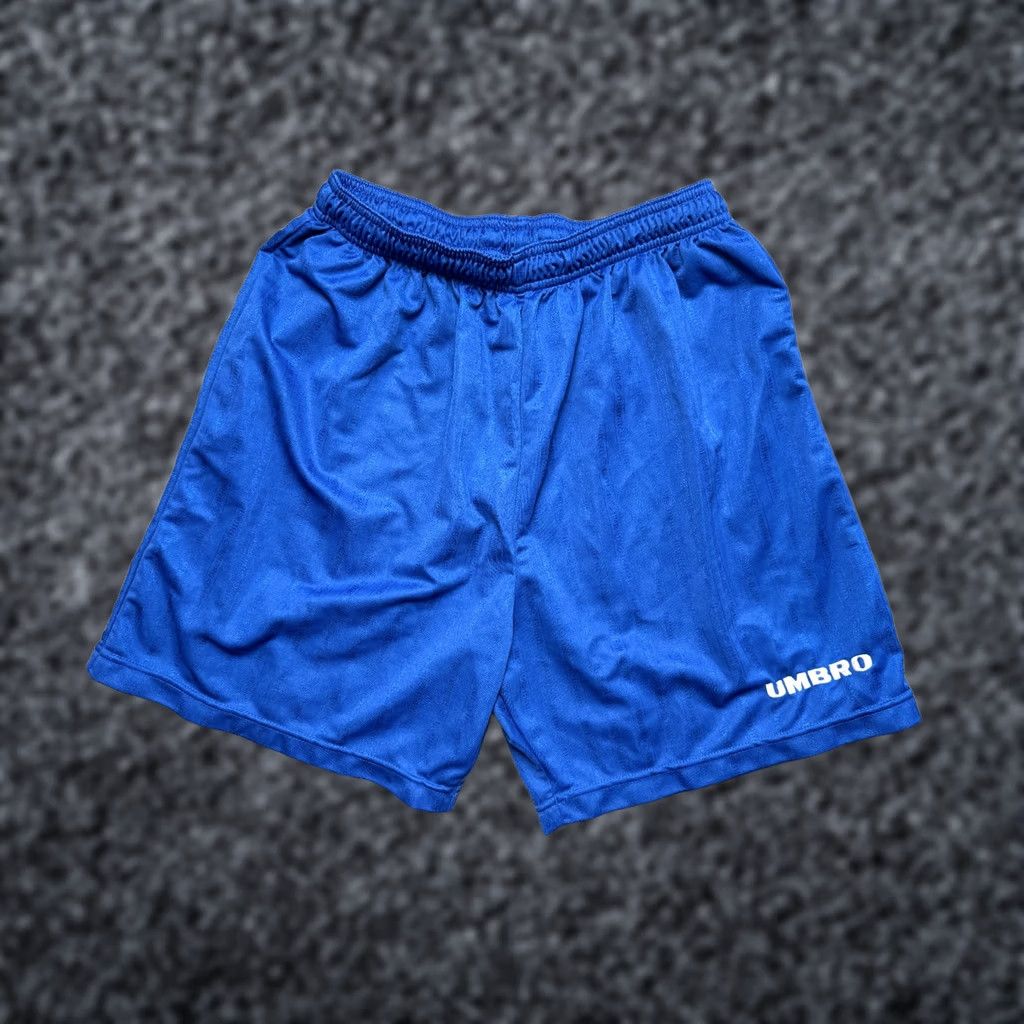 Umbro VINTAGE Umbro Training Shorts Blue Mens 36in Athletic Shorts Mens Blue 36 Reminder: Sportswear Activewear Mens Size US 36 / EU 52 - 1 Thumbnail