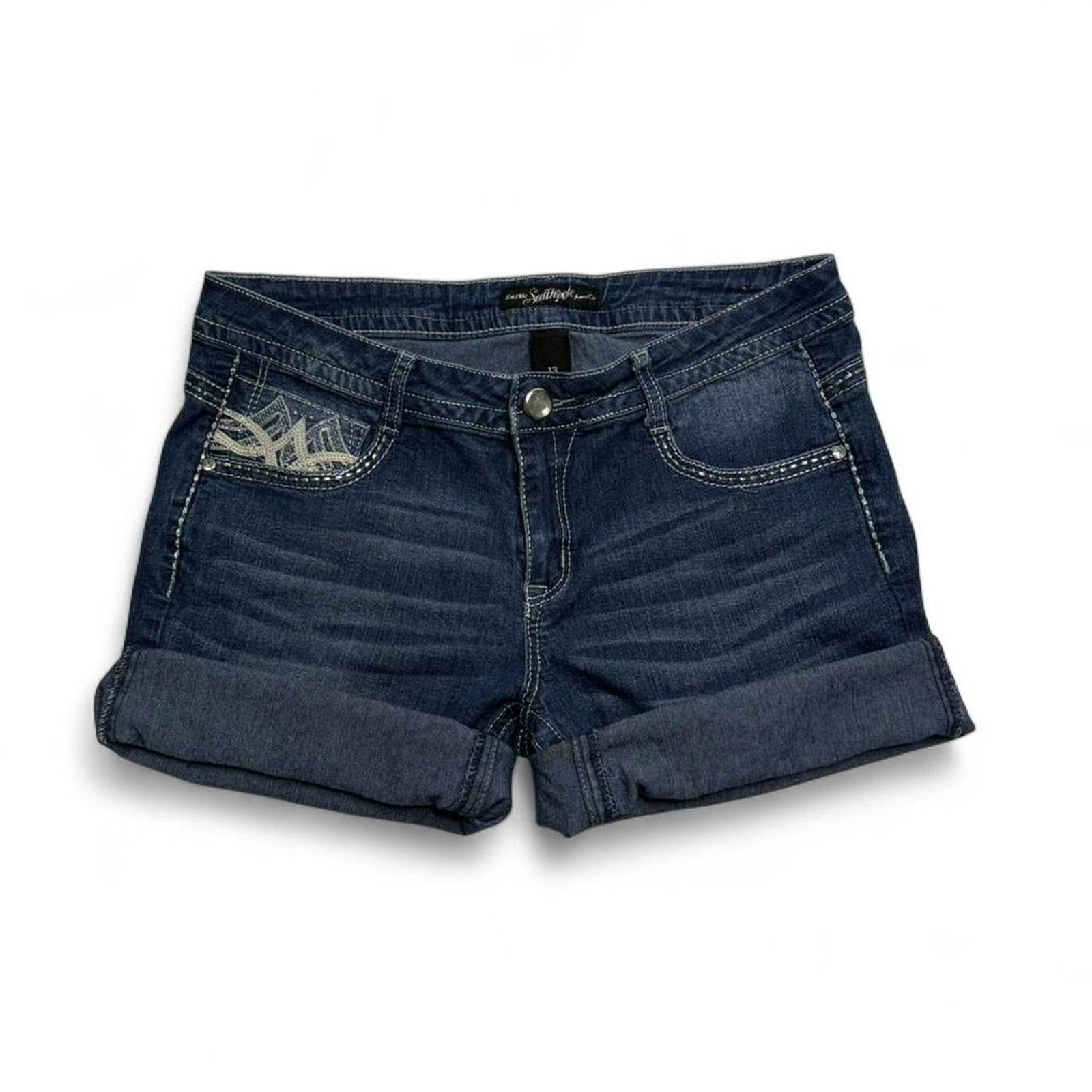Southpole South Pole Embellished Y2K 2000s Denim Shorts Spring Size 13 Size 34" / US 12 / IT 48 - 1 Thumbnail