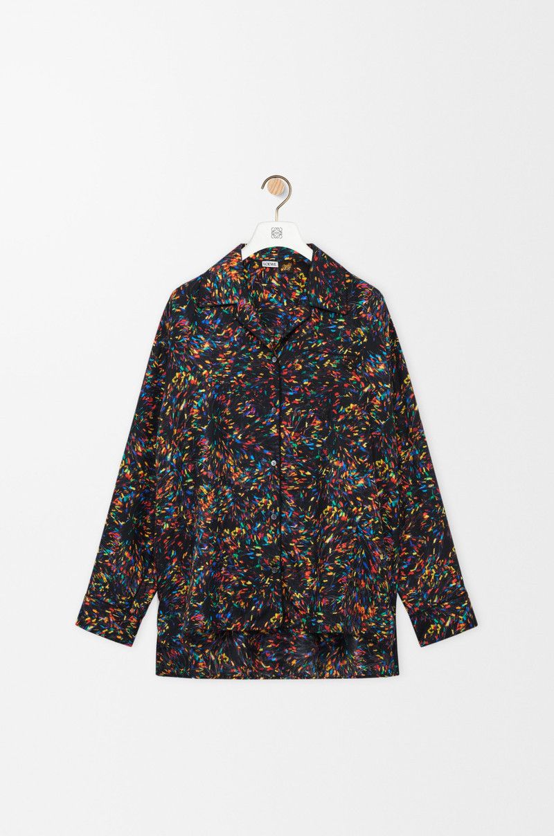 Loewe o1in1g0426 Pyjama Shirt in Silk in Multicolor Size M / US 6-8 / IT 42-44 - 1 Thumbnail