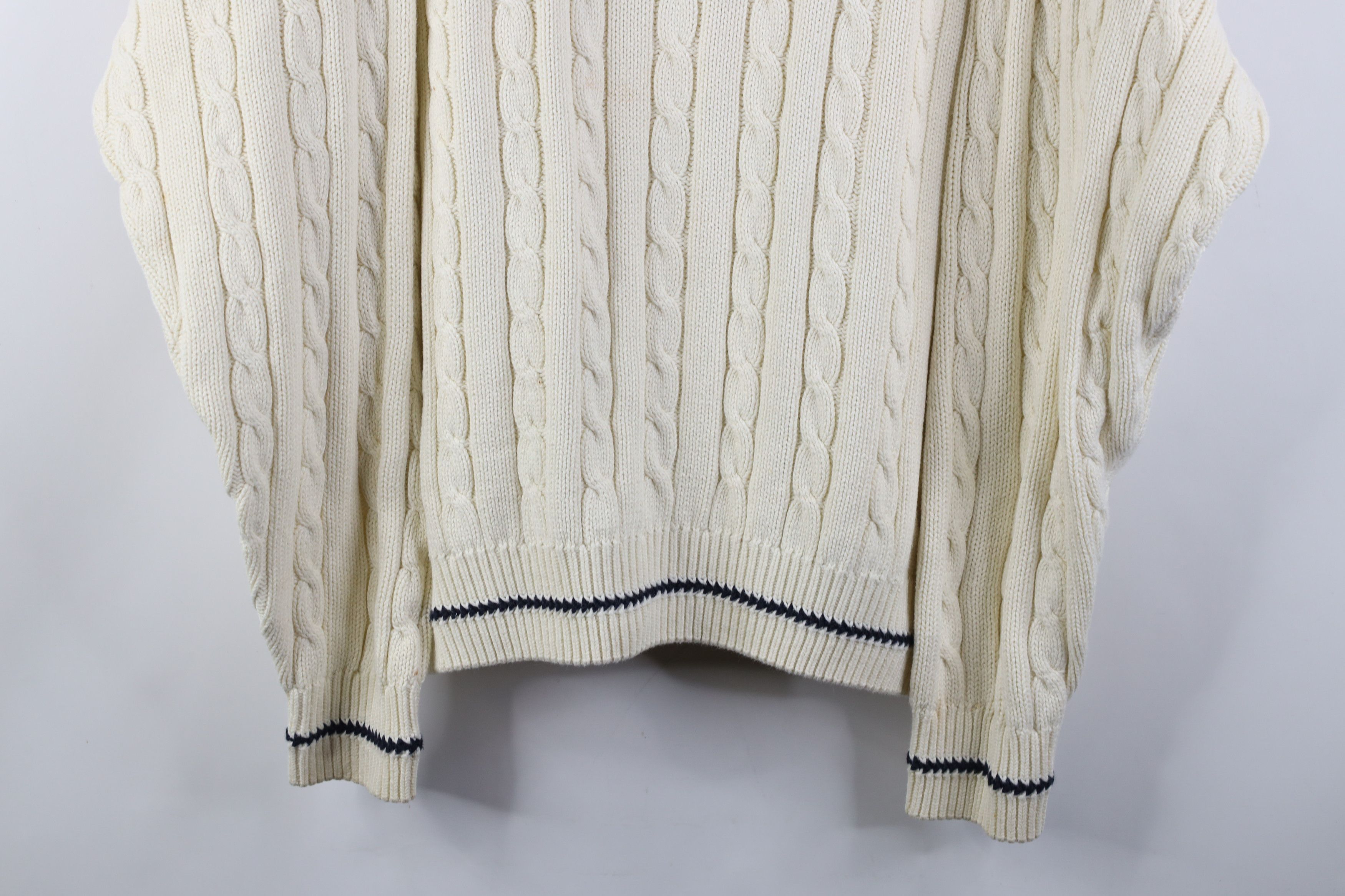 Vintage Vintage 90s Streetwear Dapper Ribbed Cable Knit Sweater Size US L / EU 52-54 / 3 - 3 Thumbnail