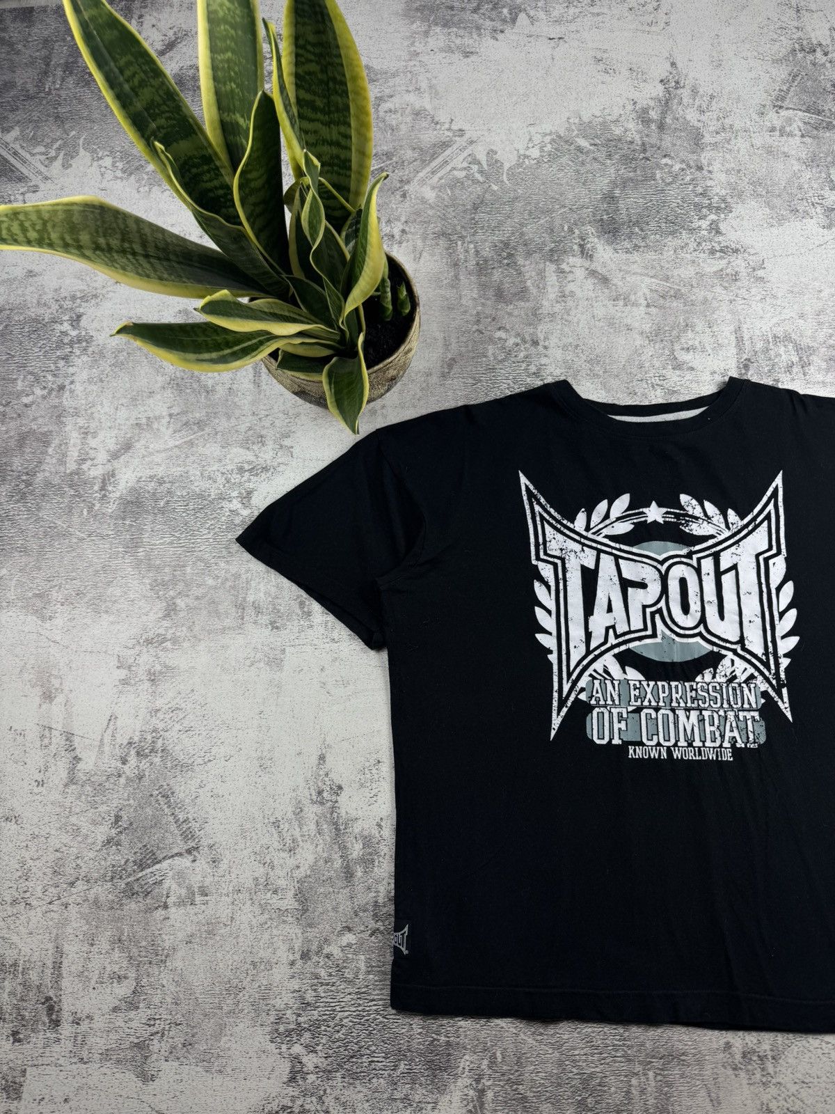 Tapout TAPOUT in Affliction Style Vintage Rap Hip Hop Black Graphic Jersey T Shirt Tee Size US XL / EU 56 / 4 - 2 Thumbnail