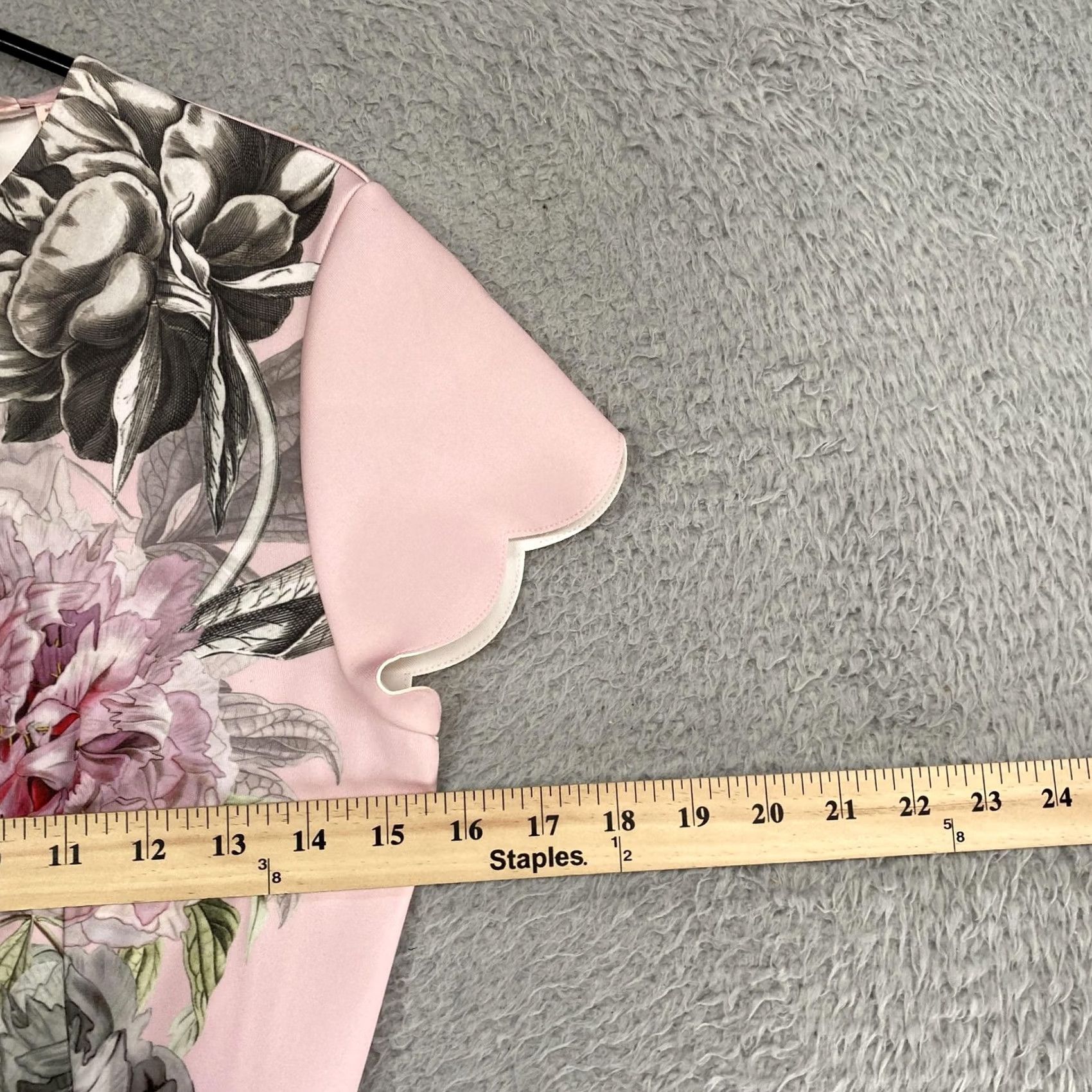 Ted Baker Ted Baker Haiilie Dress Womens 4 Floral Skater Fit & Flare Short Sleeve Zip Pink Party Dress Womens Size S / US 4 / IT 40 - 5 Thumbnail