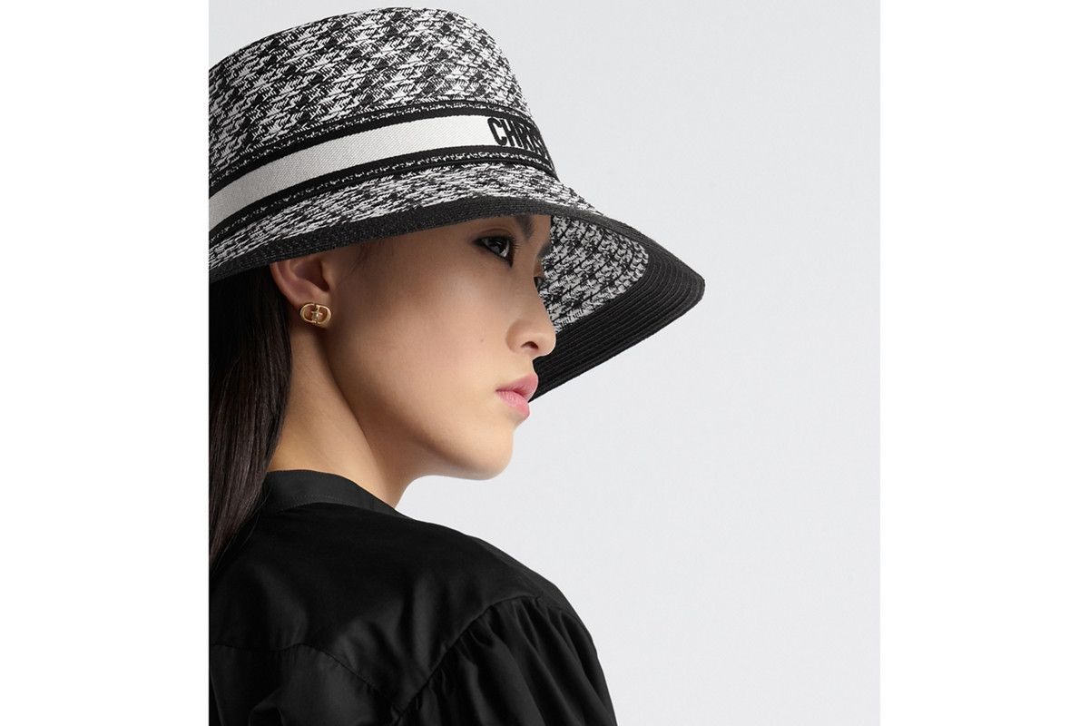 Dior o1w1db10326 Size:OS/Large Brim Hat in Black/White Size ONE SIZE - 4 Thumbnail