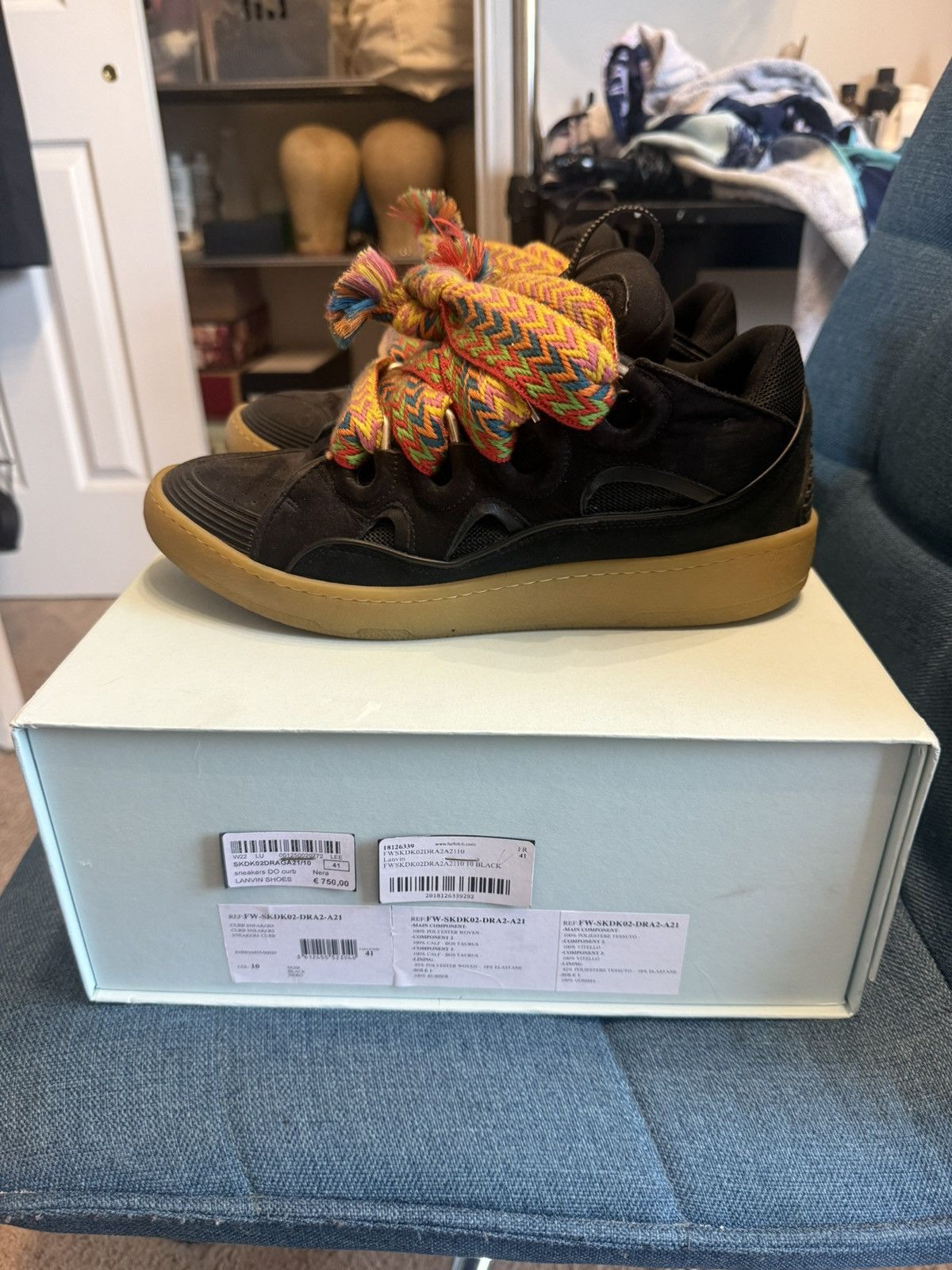 Lanvin Womens Lanvin Curb Sneakers Size US 8 / IT 38 - 2 Thumbnail