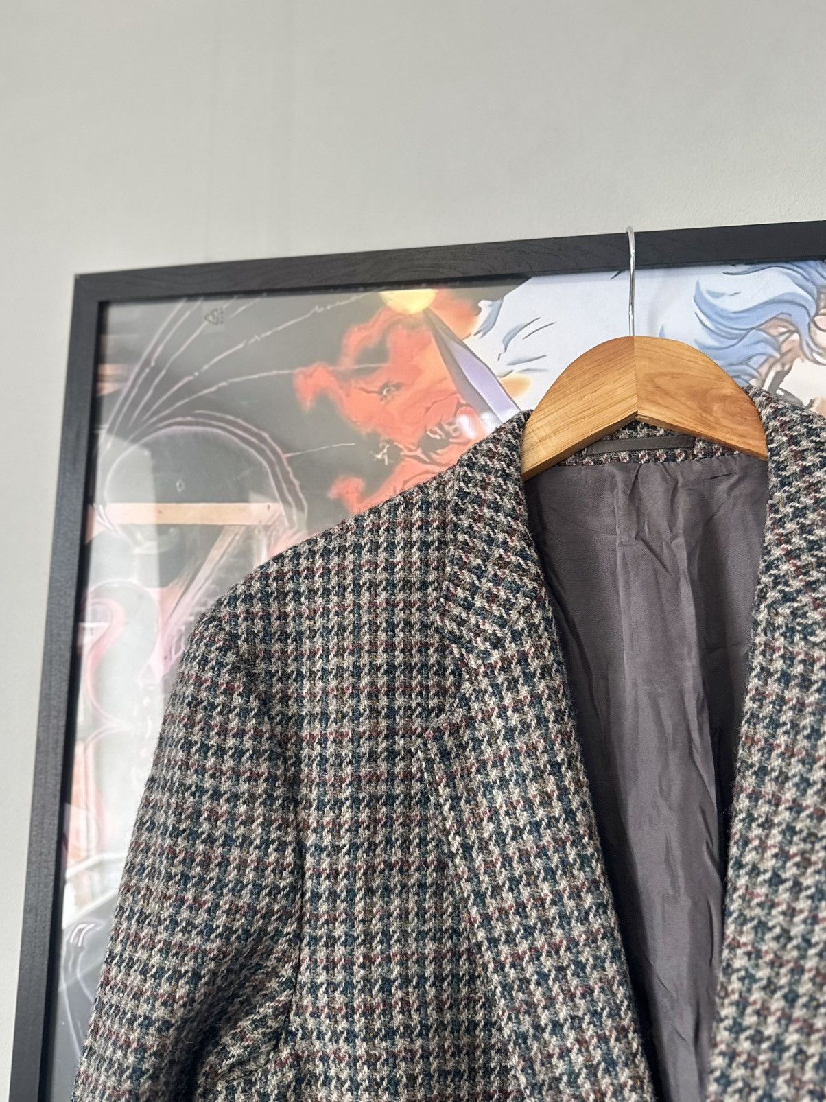 Harris Tweed Blazer 90s HARRIS TWEED JACKET MERCER RRL old money Size 50S - 7 Thumbnail