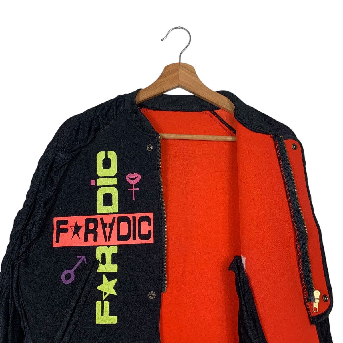 Japanese Brand FARADIC Big Logo Printed Hybrid Cropped Jacket #1646-C73 Size M / US 6-8 / IT 42-44 - 10 Thumbnail