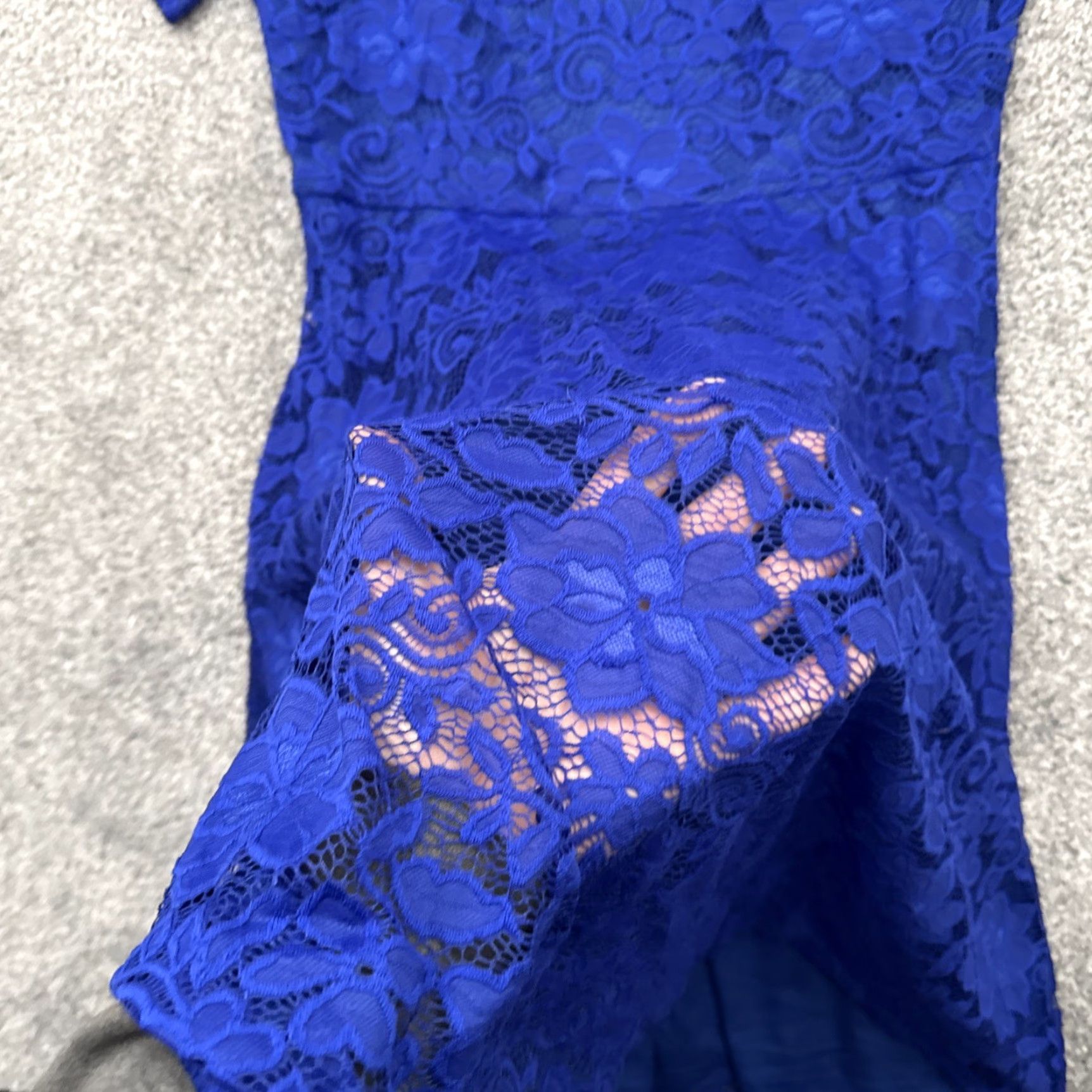 Vintage Dress 3XL Lace Romantic Feminine Coquette Chic Sheer Floral Fit Flare 2010s Size XXL / US 16-18 / IT 52-54 - 7 Thumbnail