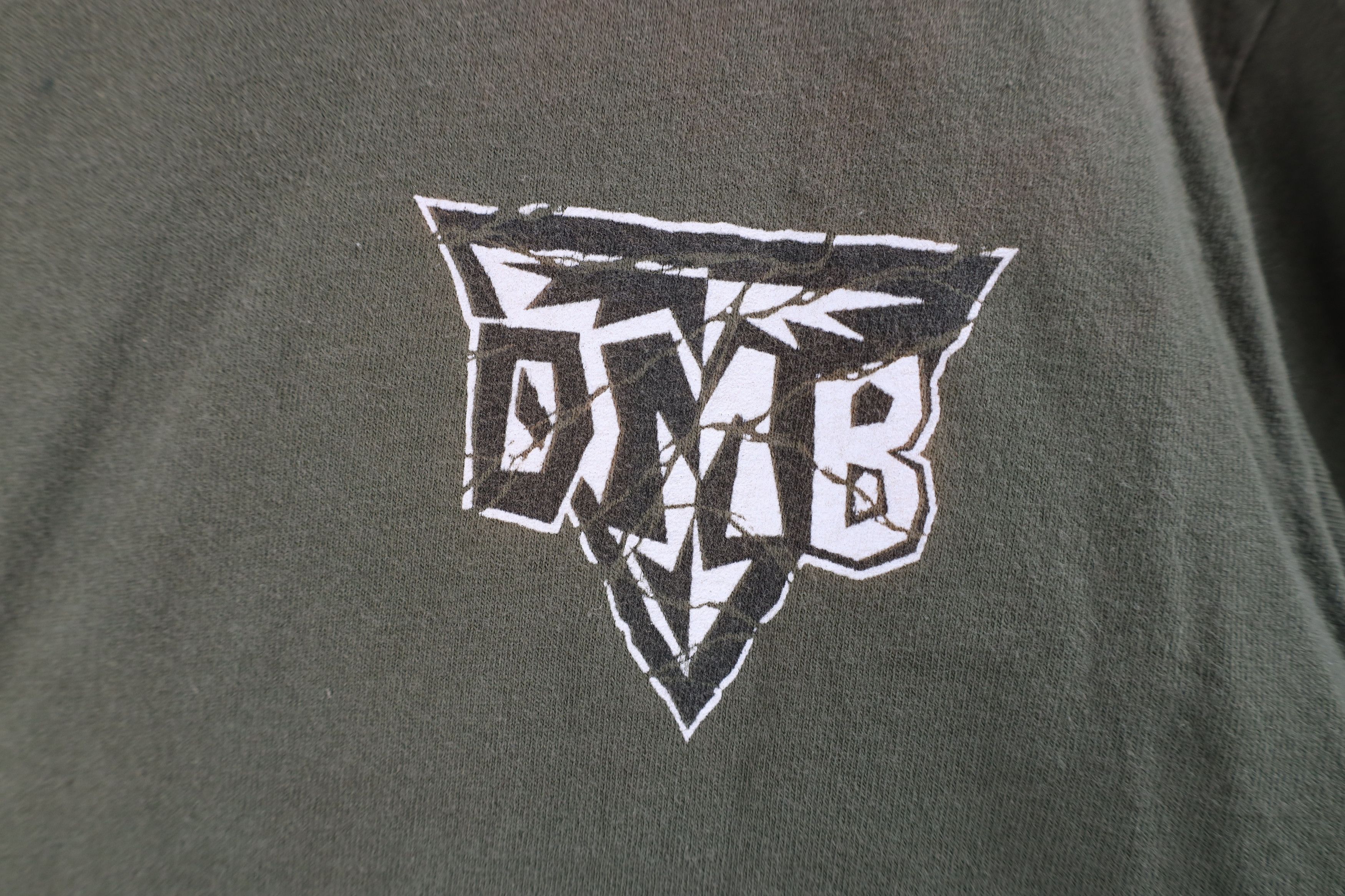 Vintage 90s Spell Dave Matthews Band DMB T-Shirt Green USA