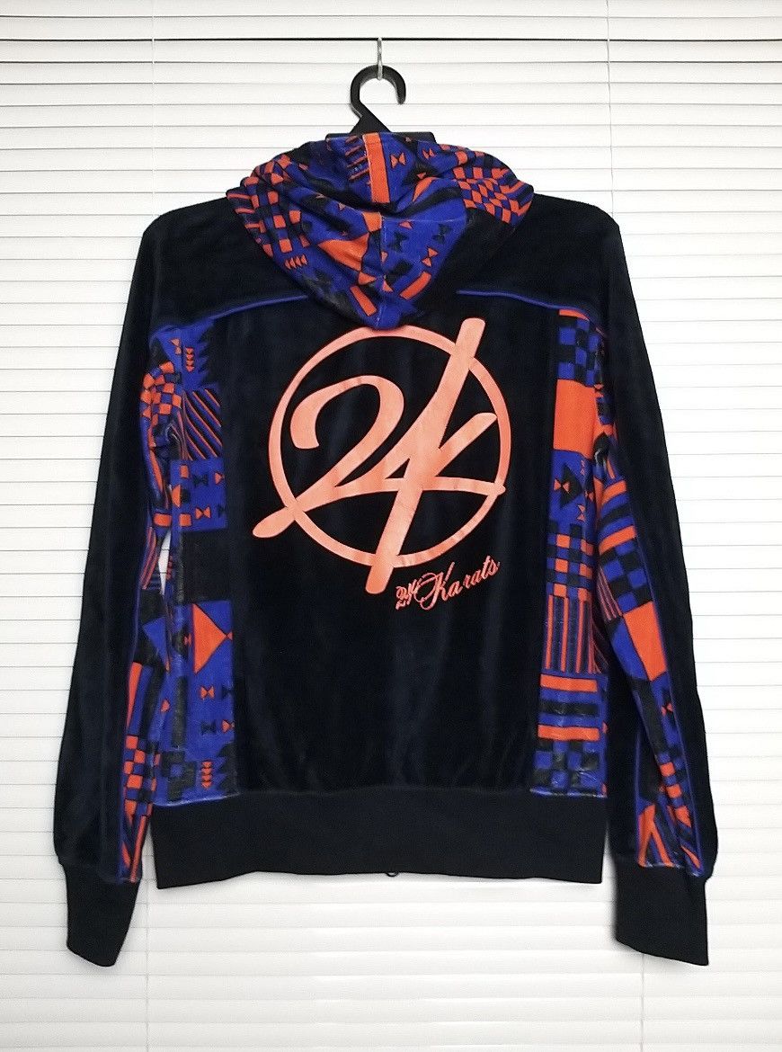 Japanese Brand JAPANESE BRAND 24KARATS VELVET BIG LOGO ZIPPER HOODIES Size US S / EU 44-46 / 1 - 2 Thumbnail