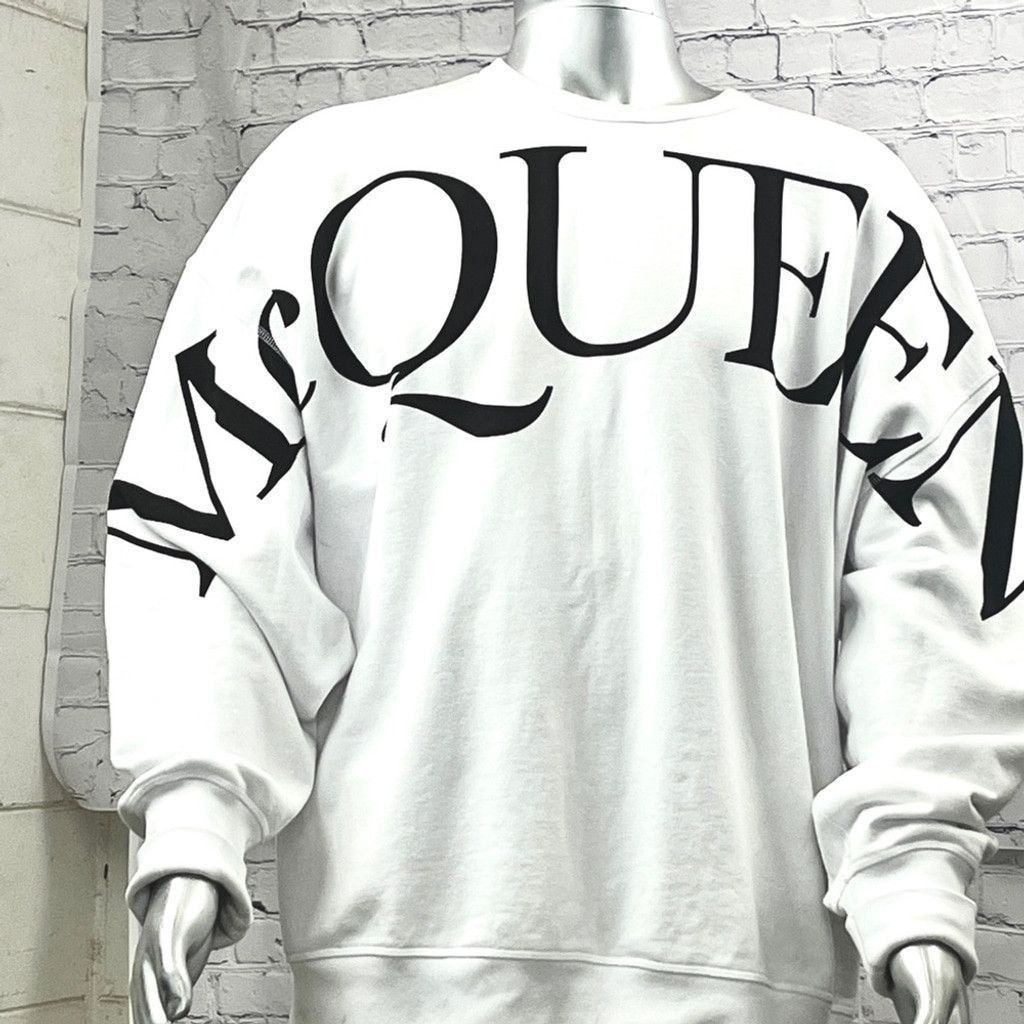 Alexander McQueen Alexander McQueen Oversized Logo Sweatshirt – White Size US L / EU 52-54 / 3 - 6 Thumbnail
