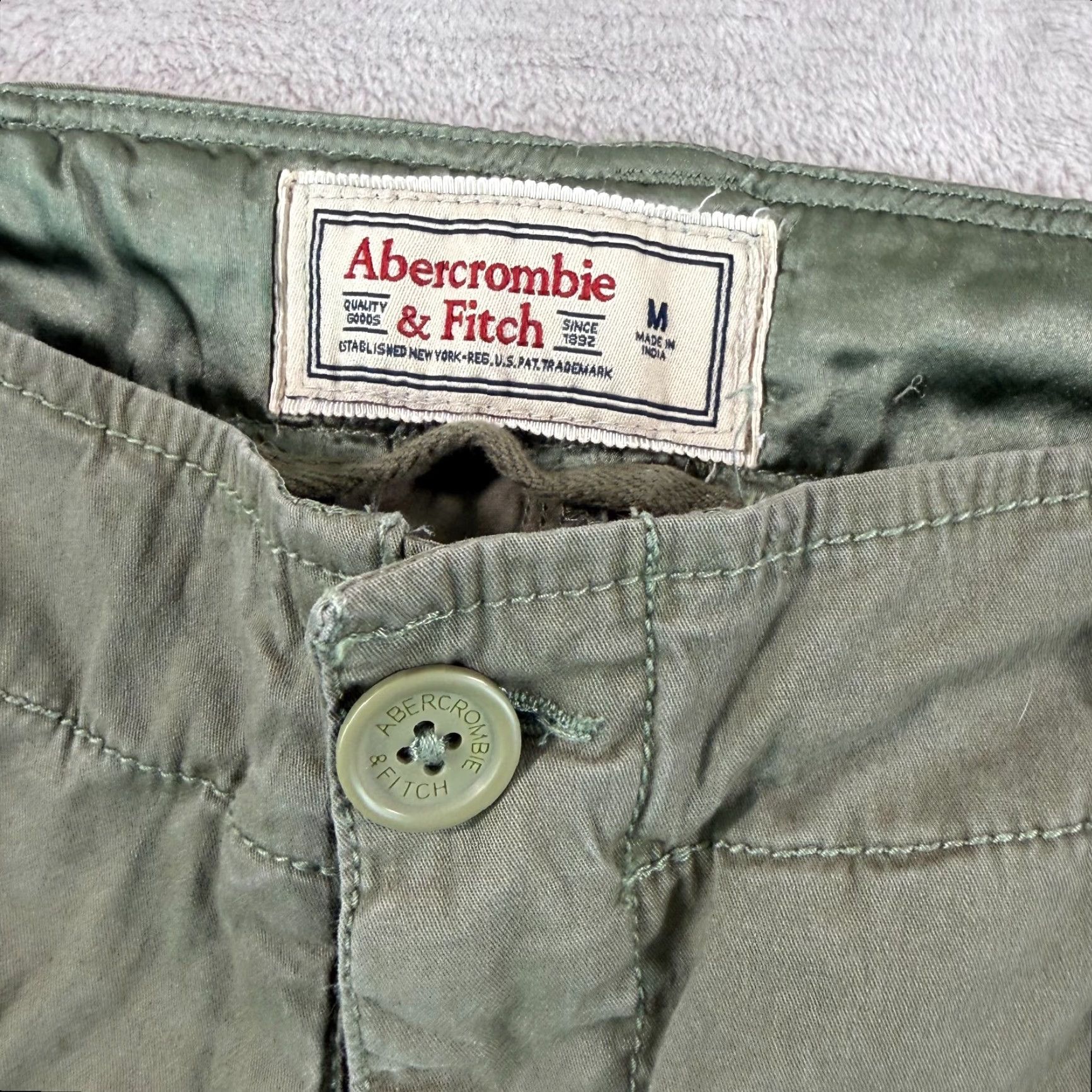 Abercrombie & Fitch VINTAGE Abercrombie & Fitch Baggy Cargo Paratrooper Pants Women M Green 90s Casual Mens Women Girls? Size 32" / US 10 / IT 46 - 2 Thumbnail