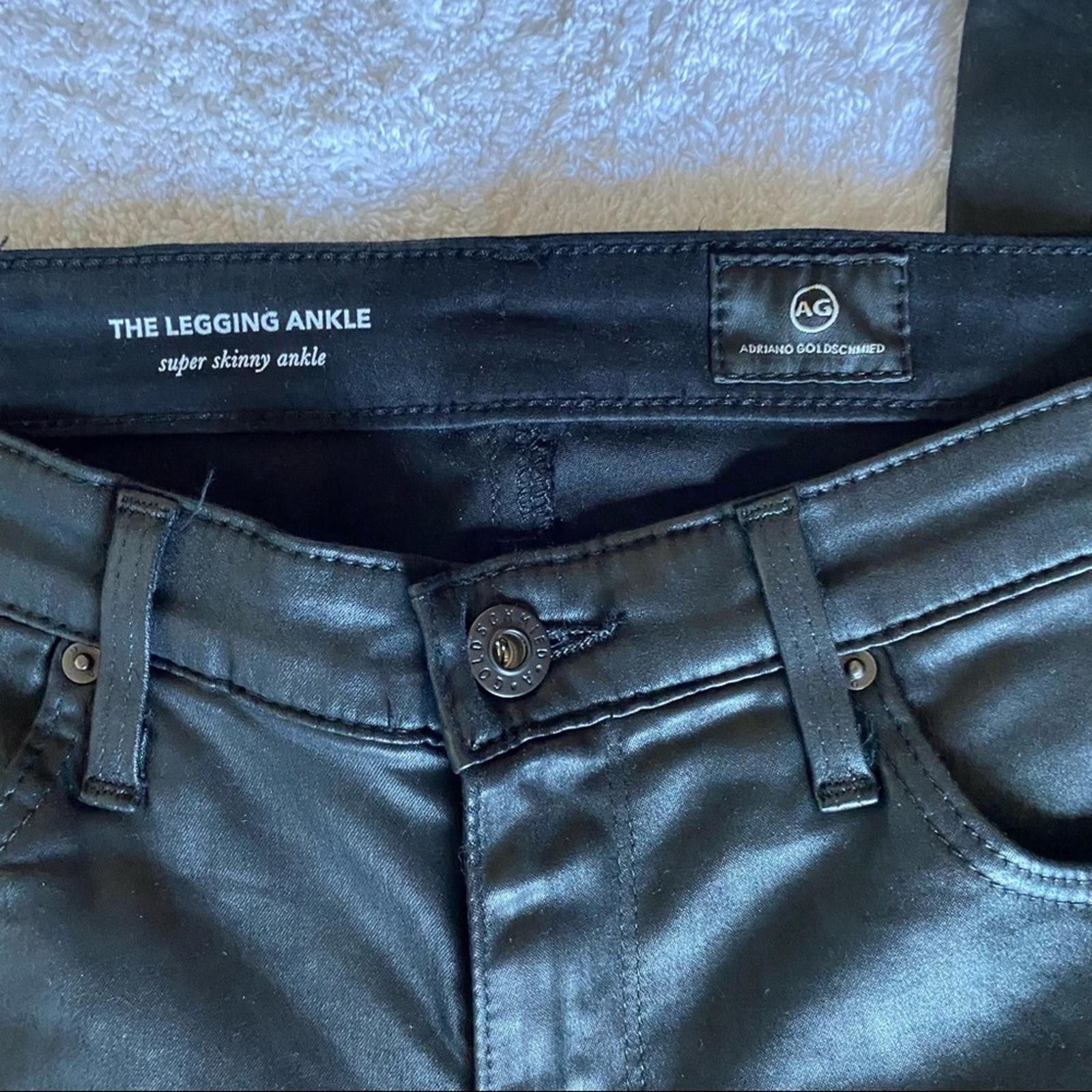 AG Adriano Goldschmied Adriano Goldschmied ‘The Legging’ Ankle Black Coated Jeans Size 26" / US 2 / IT 38 - 5 Thumbnail