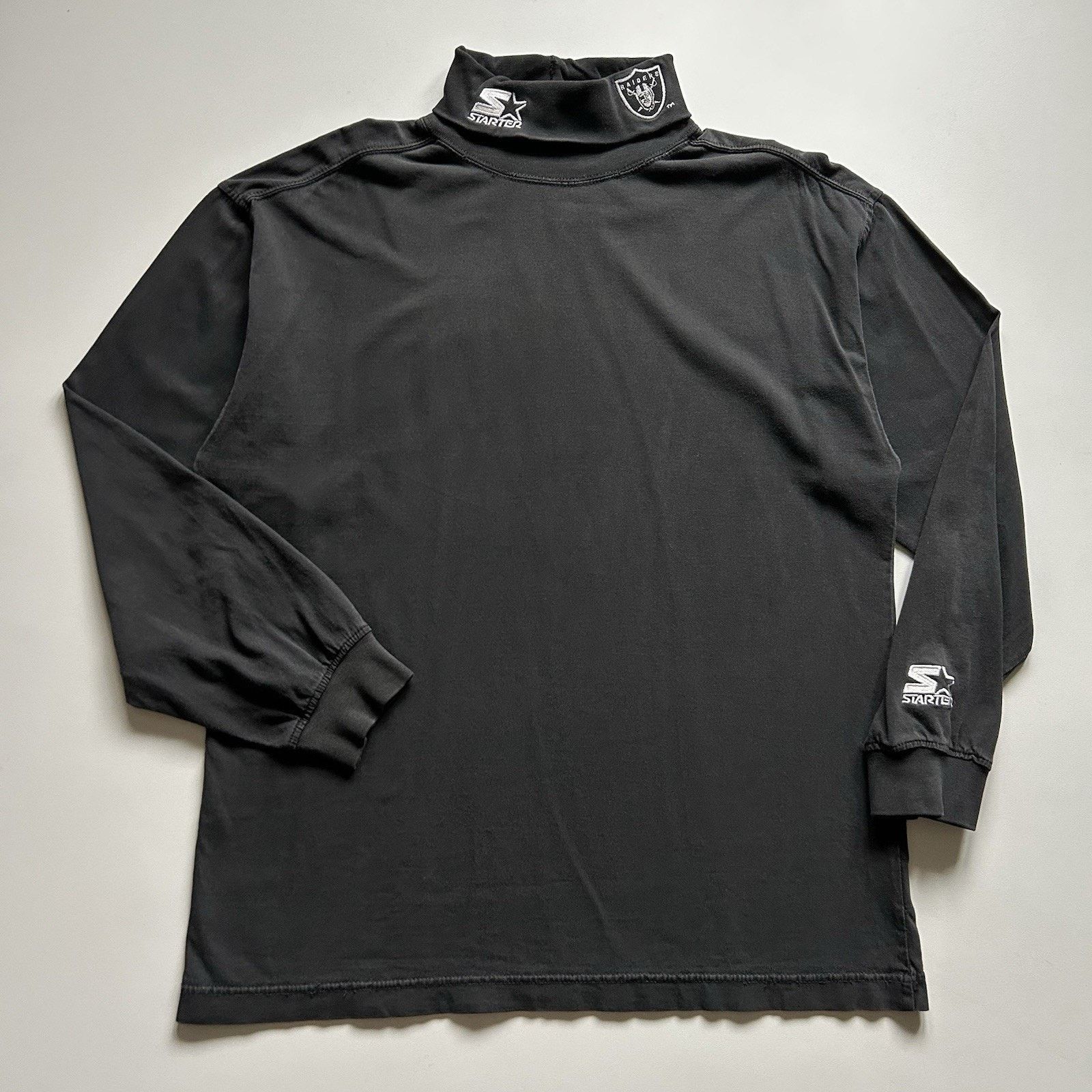 NFL × Starter × Vintage Vintage Starter LA Raiders Turtleneck Shirt Black Medium NFL Size US M / EU 48-50 / 2 - 1 Thumbnail