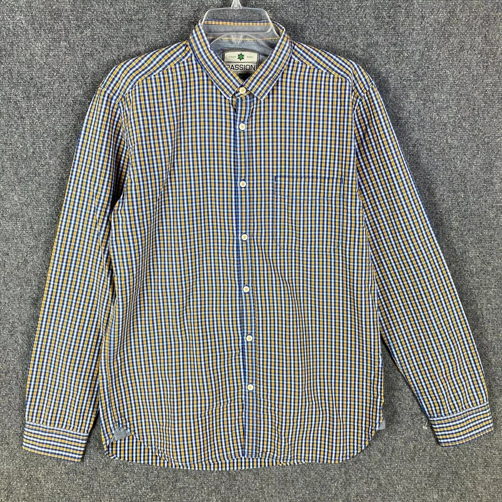 Other Passion Button Up Shirt Men's XL Long Sleeve Plaid Size US XL / EU 56 / 4 - 1 Thumbnail