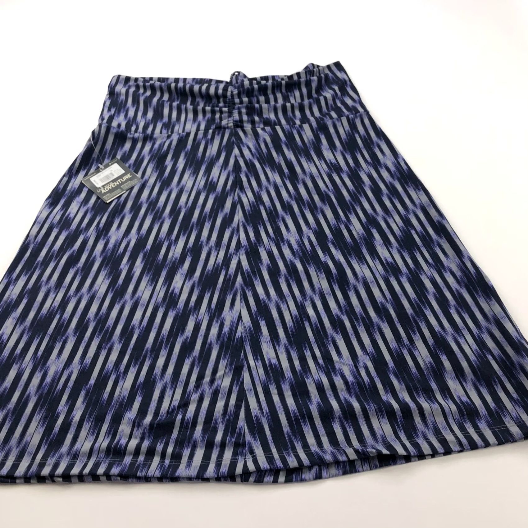 Eddie Bauer Eddie Bauer Travex Aster Convertible Skirt Dress XL Blue Purple Geometric Knit Pattern, Knee Length, Pullover, Regular, Women Size 40" / US 18 - 6 Thumbnail