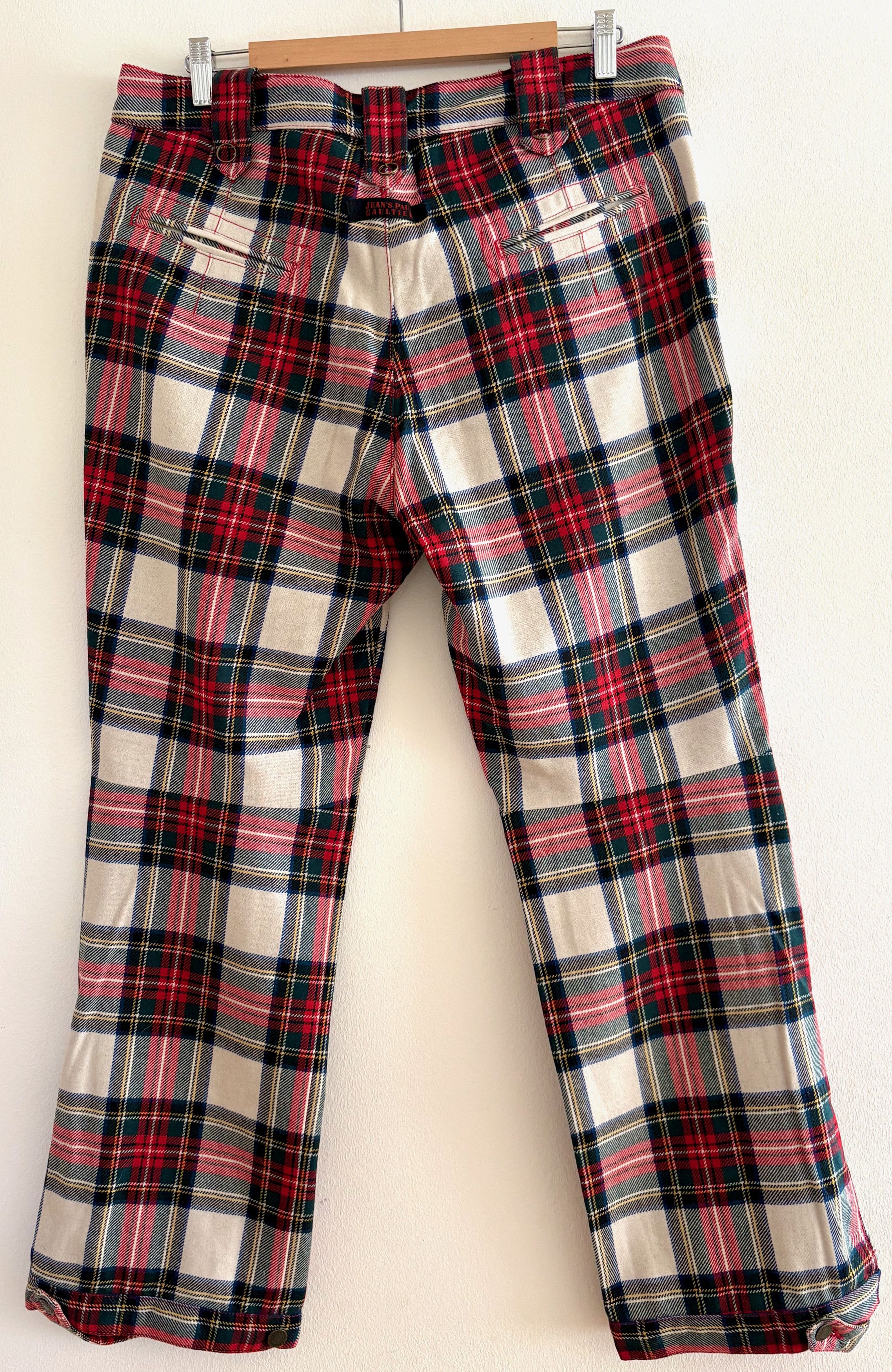 Jean Paul Gaultier Archival JEAN PAUL GAULTIER Tartan Sailor Pants – Unworn Size US 34 / EU 50 - 2 Thumbnail