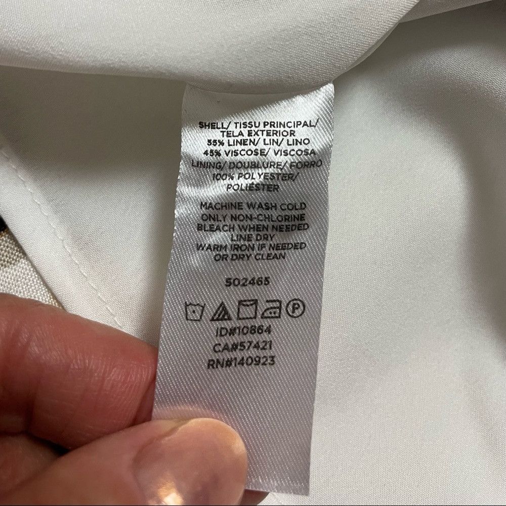 Ann Taylor NWT New $109 Ann Taylor Linen Floral White Dress Size 0P Size XS / US 0-2 / IT 36-38 - 7 Thumbnail