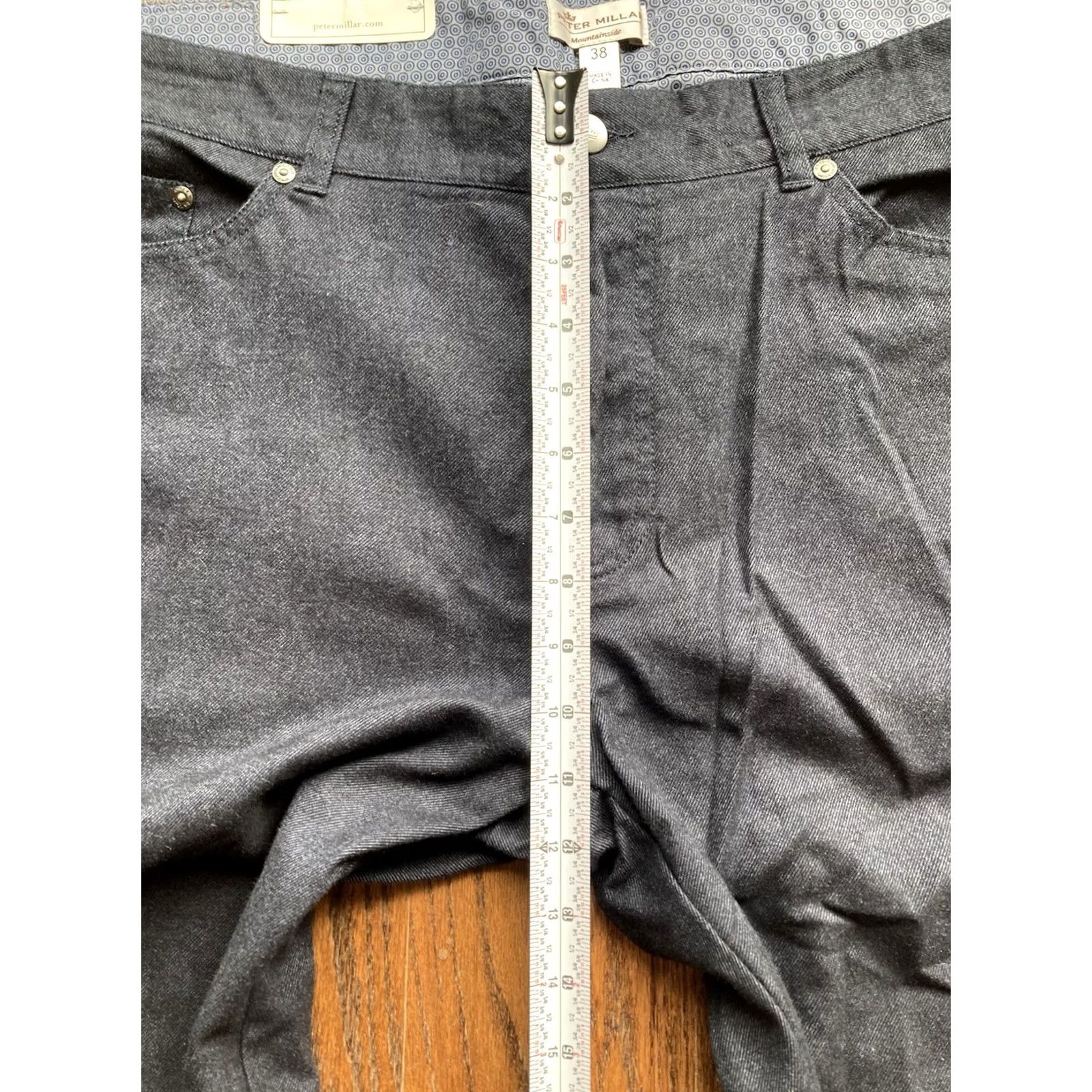 Peter Millar Peter Millar Pants Men's 38 Navy Blue Flannel 5-Pocket Flat Front Belted 34 Inseam NWT Size US 38 / EU 54 - 5 Thumbnail