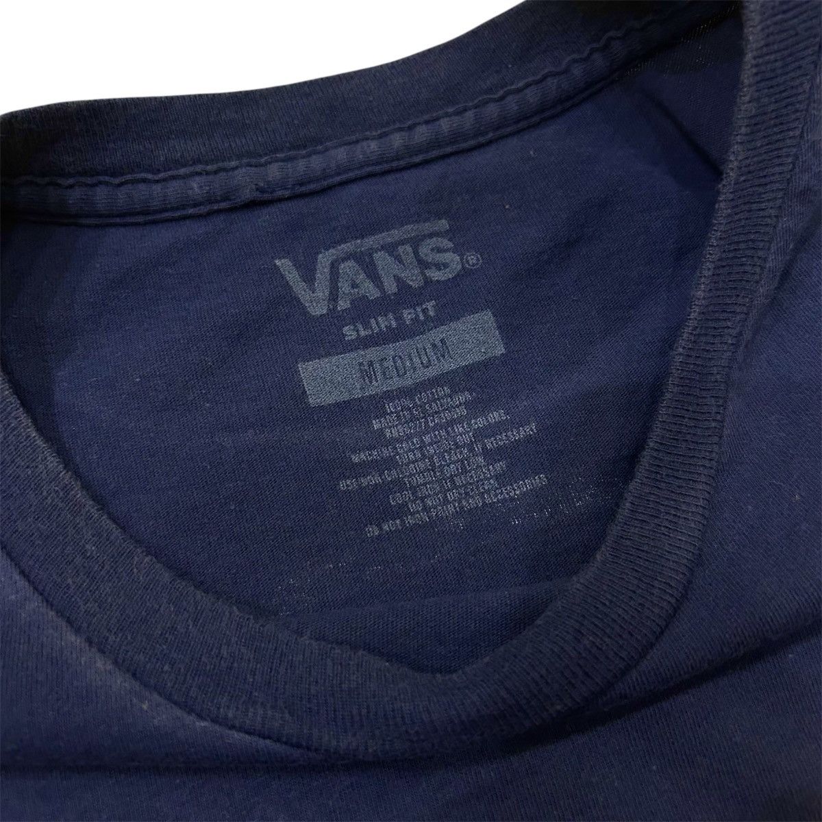 Vans Vans Off The Wall Blue Logo Skate Skateboard Tshirt Size US M / EU 48-50 / 2 - 5 Thumbnail