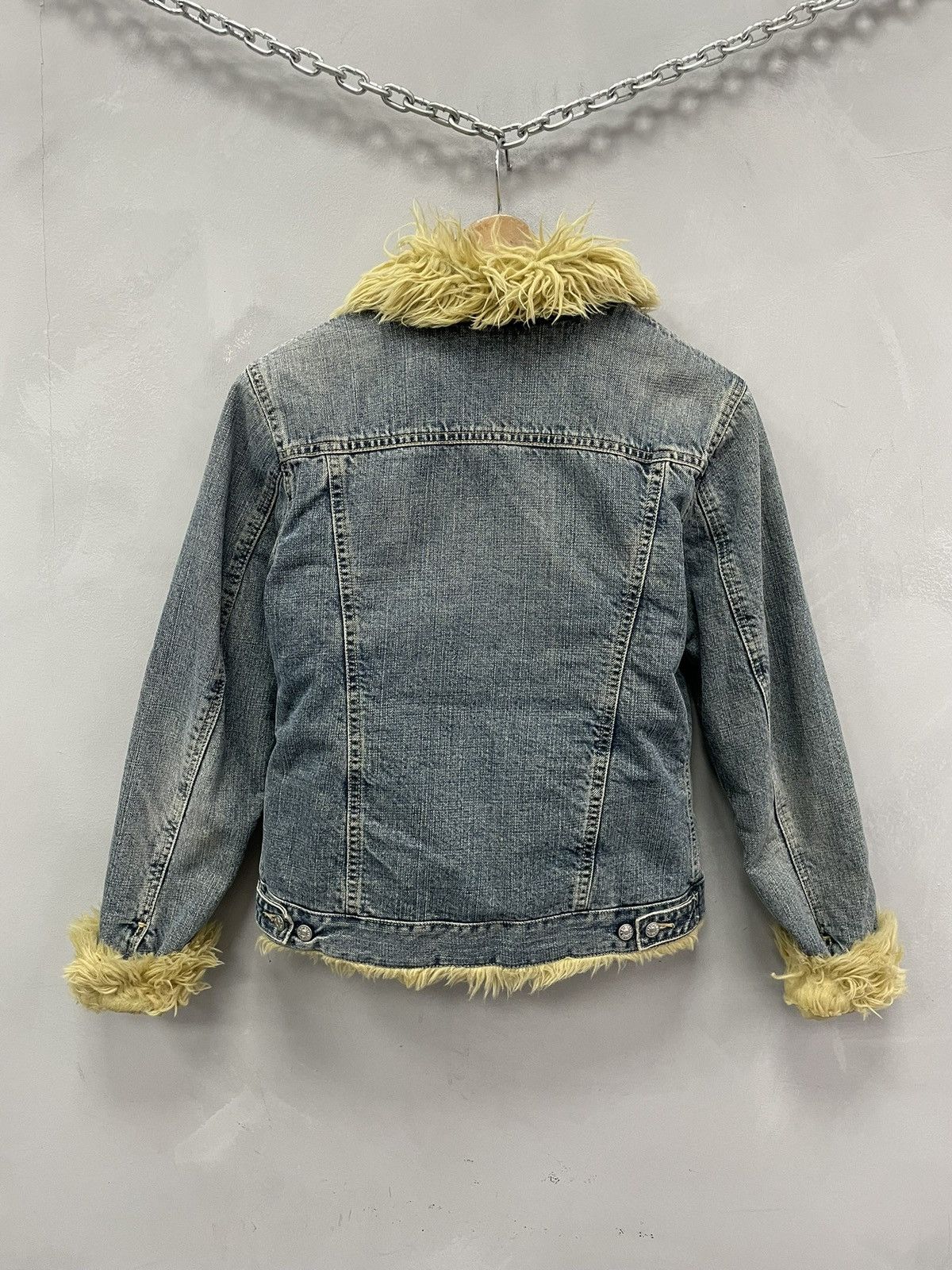 Diesel Diesel Denim distressed fur faux jacket y2k Size S / US 4 / IT 40 - 12 Thumbnail