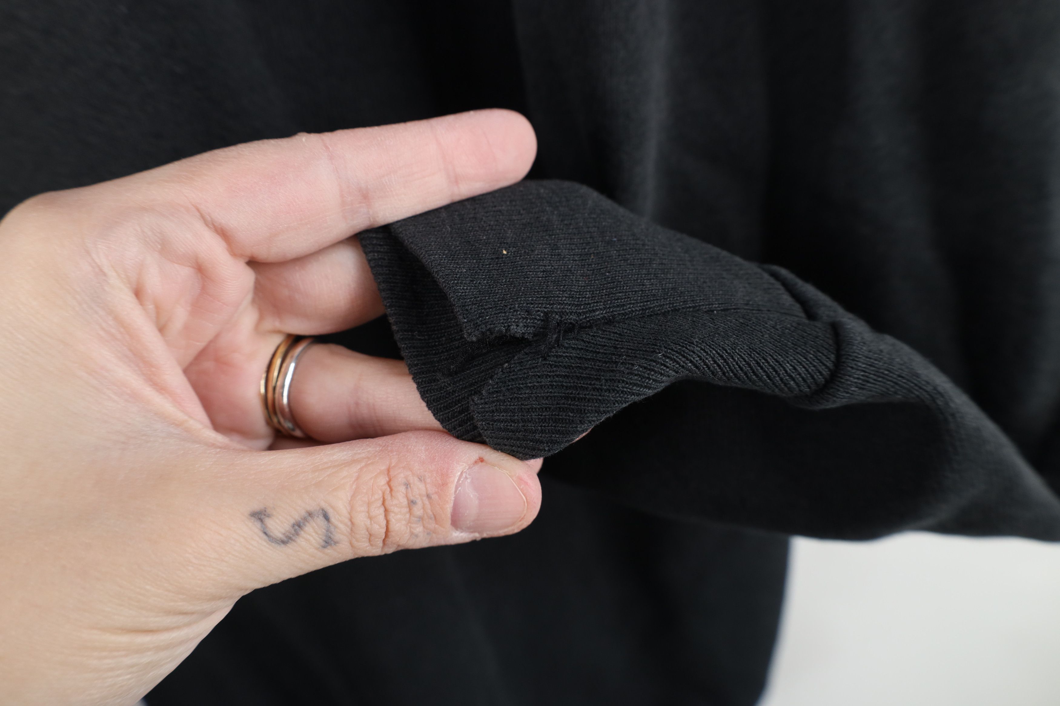 Vintage Vintage 90s Streetwear Blank Crewneck Sweatshirt Black USA Size US L / EU 52-54 / 3 - 4 Thumbnail