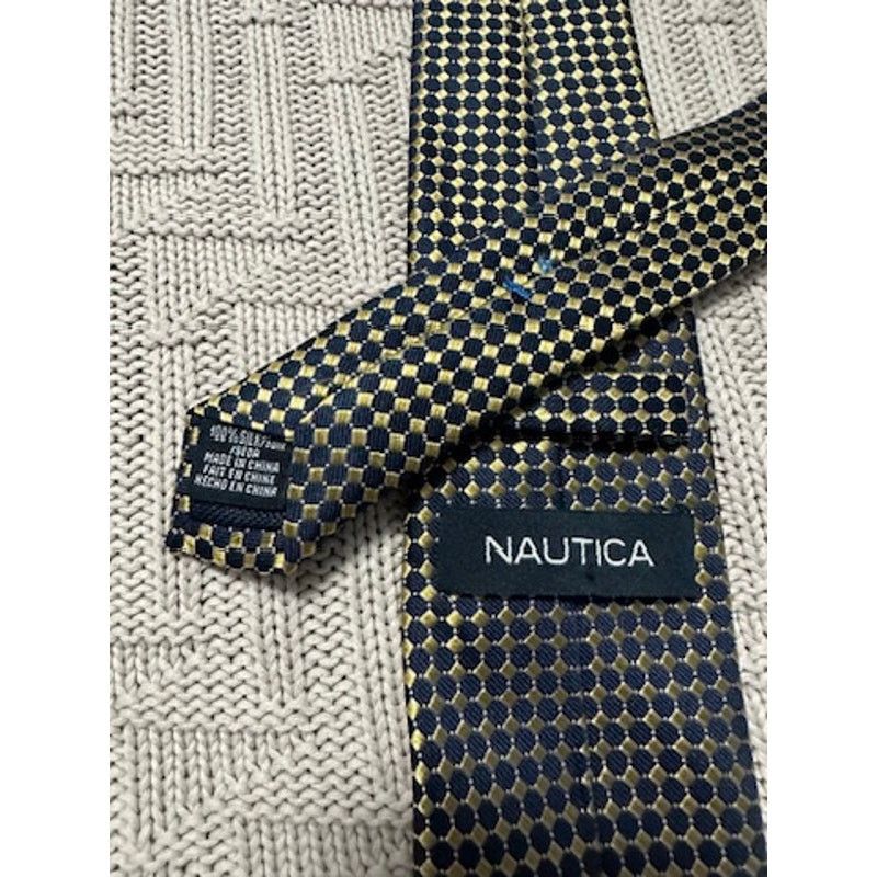 Nautica Nautica metallic navy polka dot silk tie Size ONE SIZE - 3 Thumbnail