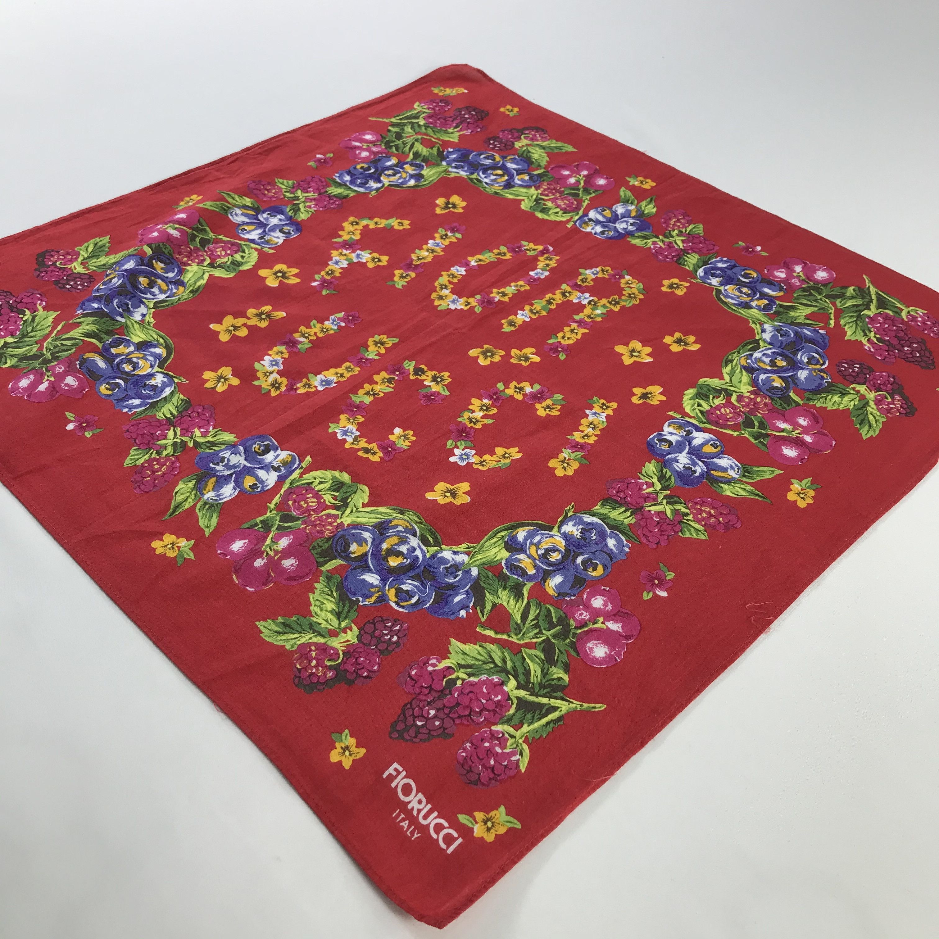 Fiorucci × Vintage Fiorucci Bandana / Handkerchief / Neckerchief - S604 Size ONE SIZE - 2 Thumbnail