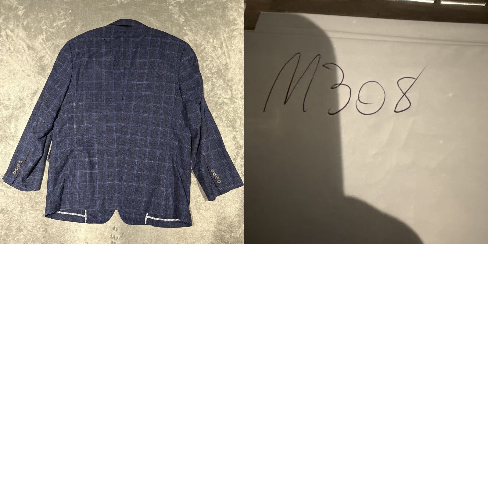 Allen Edmonds VINTAGE Allen Edmonds Wool Sport Coat Blazer Blue Plaid 46R Mens Union USA Made Size 46R - 8 Thumbnail