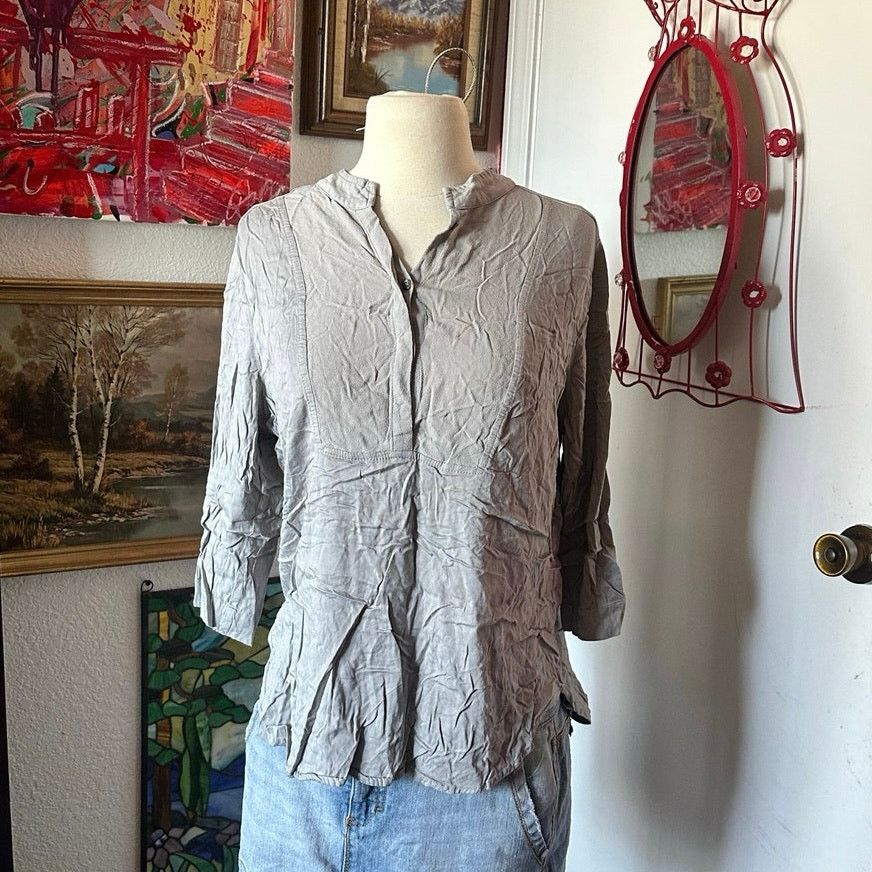 Other xcvi grey long sleeve blouse shirt top Size M / US 6-8 / IT 42-44 - 1 Thumbnail