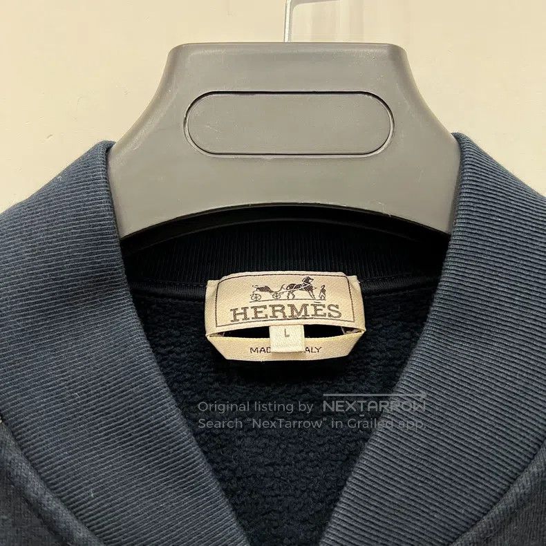 Hermes Knit jacquard logo button jacket