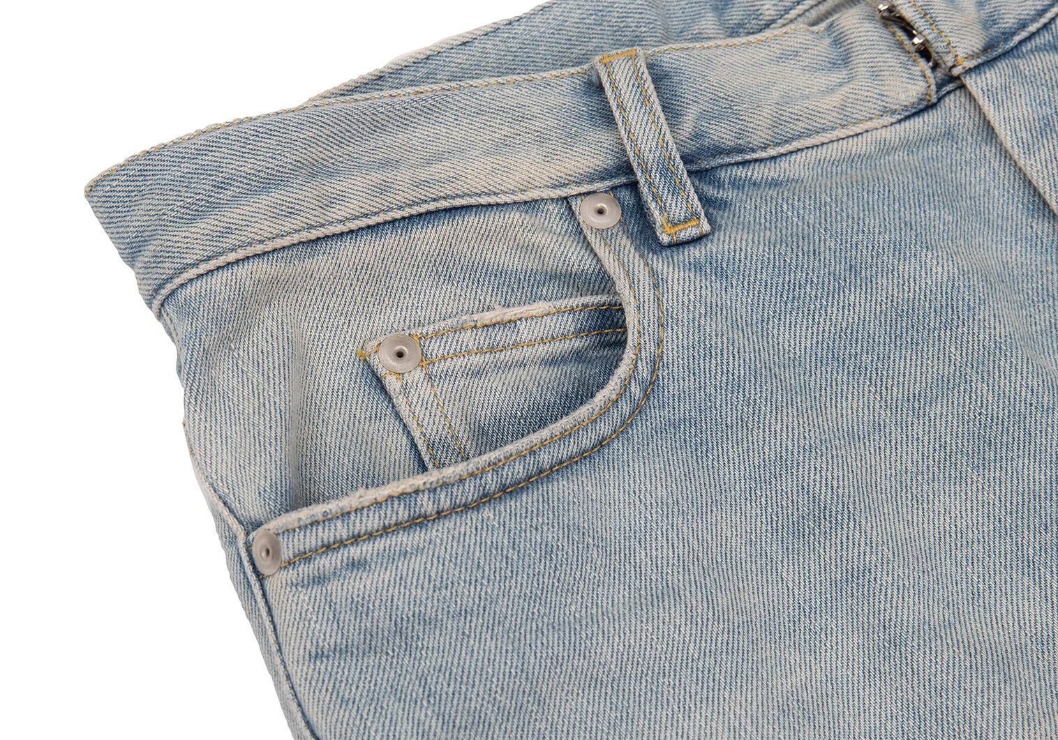 Maison Margiela Bleached Denim Pants in Indigo Light, Size 31 Size US 31 - 6 Thumbnail