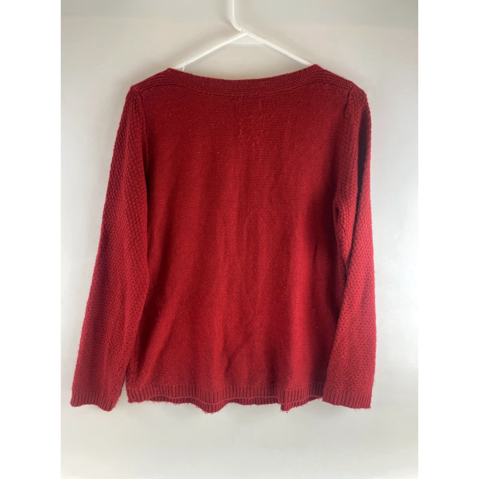 Croft & Barrow Croft & Barrow Sweater Women's Size Small Red Cable Knitted Pullover Boatneck Size S / US 4 / IT 40 - 2 Thumbnail