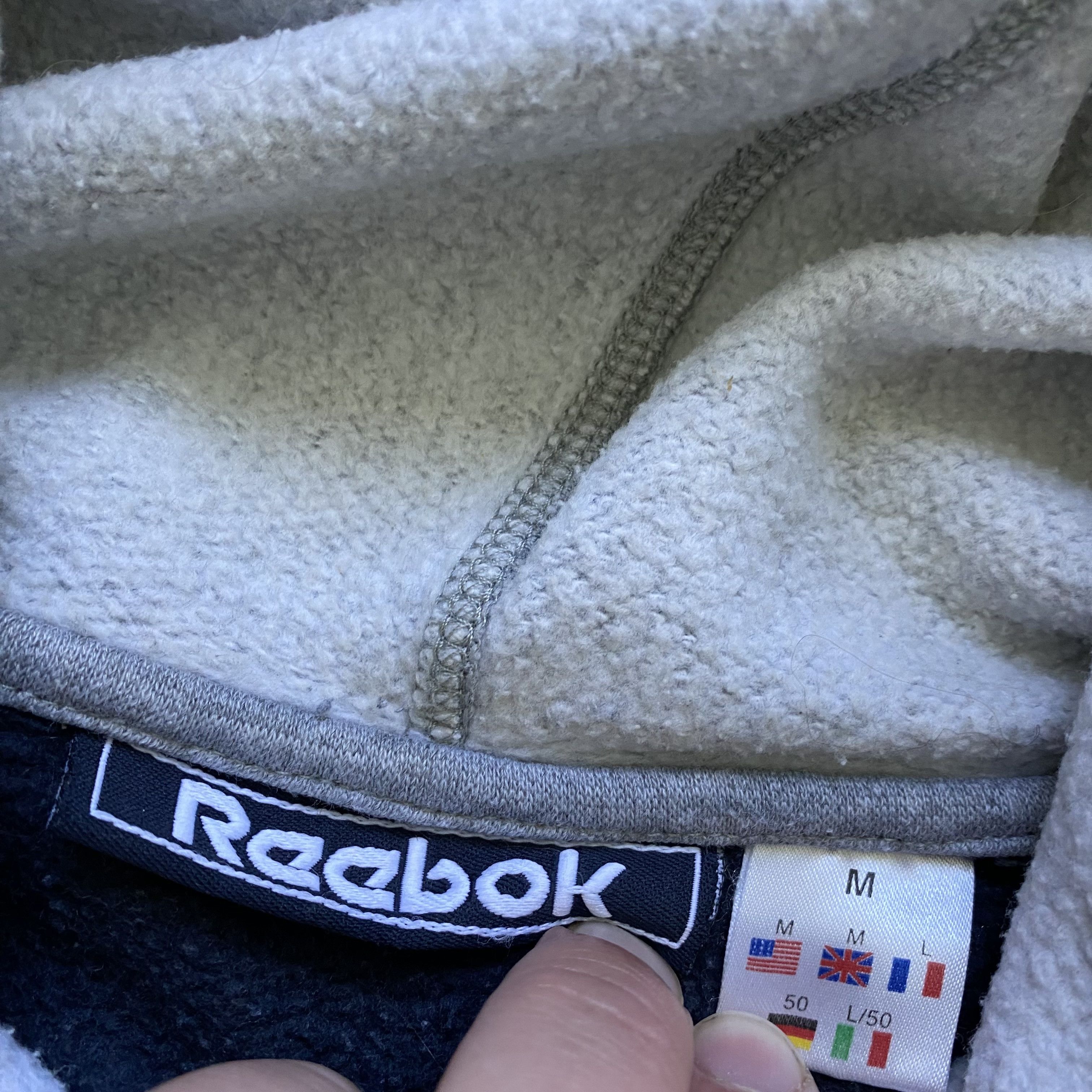 Reebok 🕷️Vintage 90s Faded Reebok Boxy Hoodie center logo Size US M / EU 48-50 / 2 - 8 Thumbnail