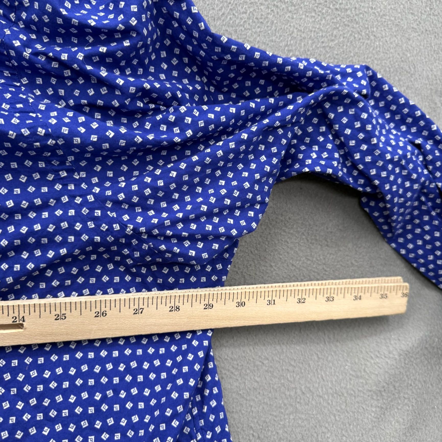 Ralph Lauren Ralph Lauren Shirt Mens Big 3X Blue Geometric Button Down Long Sleeve Cotton Size US XXL / EU 58 / 5 - 4 Thumbnail
