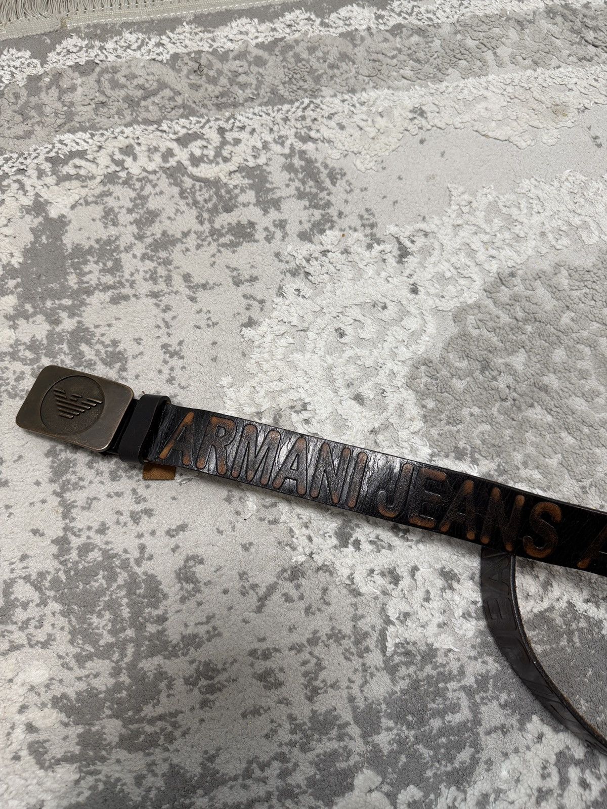Armani Armani Jeans Vintage Leather Belt - Brown Size 36 - 7 Thumbnail
