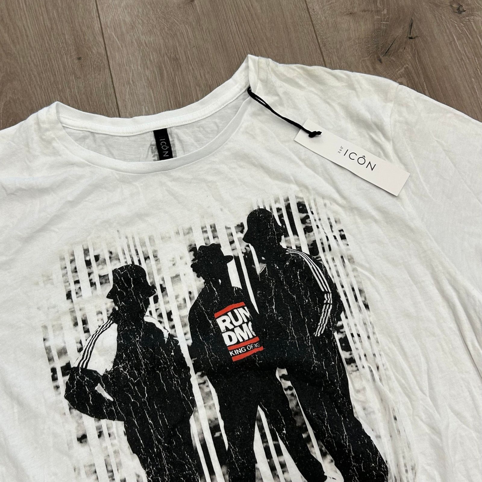 Vintage 360 Icon Run DMC Photo Tee T Shirt White size Womens Large L Size L / US 10 / IT 46 - 4 Thumbnail