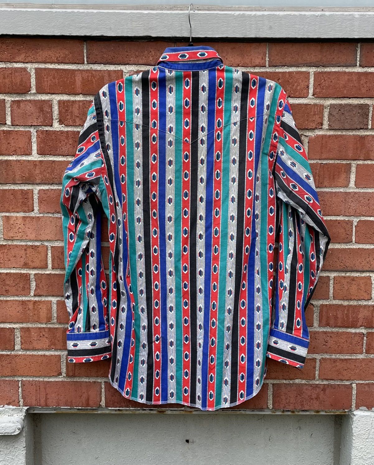Wrangler VTG Wrangler Multicolor Abstract Striped Single Needle shirt Size US L / EU 52-54 / 3 - 5 Thumbnail