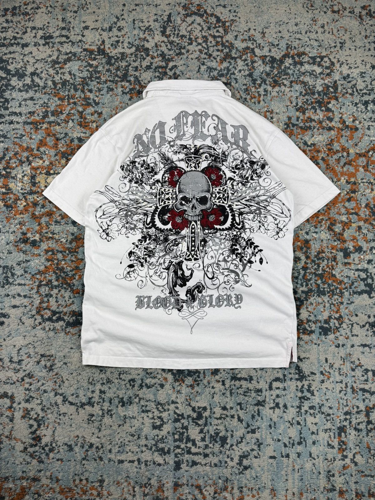 No Fear Vintage Y2K No Fear studded skull jesse pinkman style polo Size US L / EU 52-54 / 3 - 1 Thumbnail
