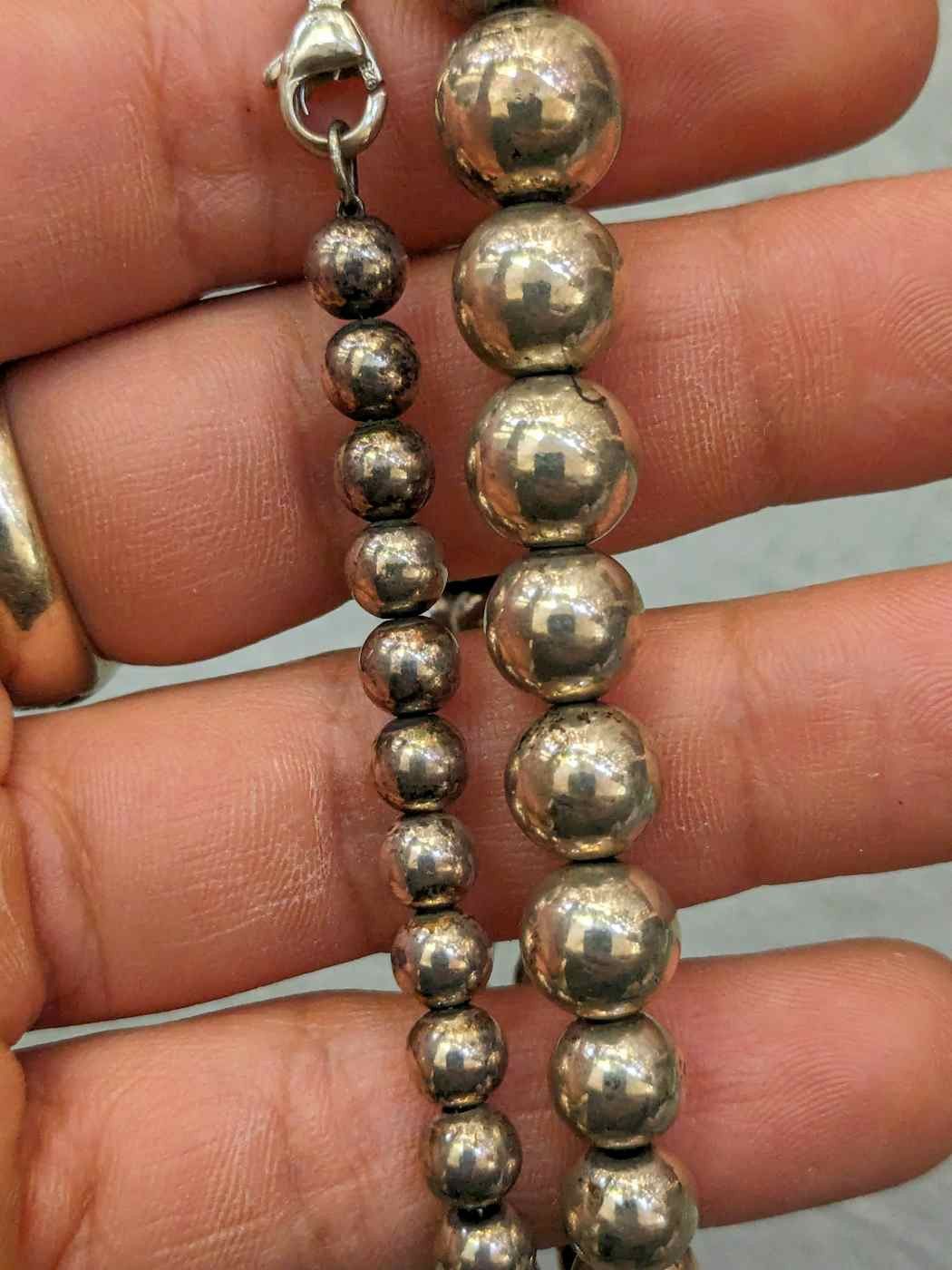 Tiffany & Co. Tiffany & Co Oval Sterling Silver Graduated Bead Necklace Size ONE SIZE - 13 Thumbnail