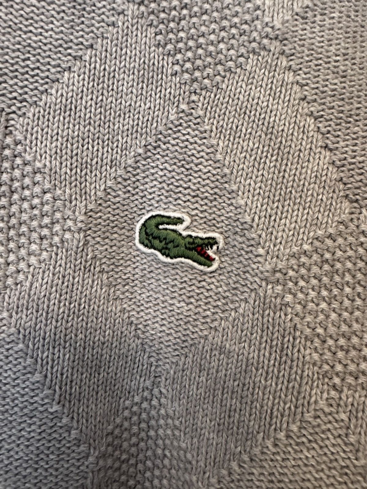 Lacoste Gray Lacoste knit sweater size 8, fits like an XL Size US XL / EU 56 / 4 - 2 Thumbnail