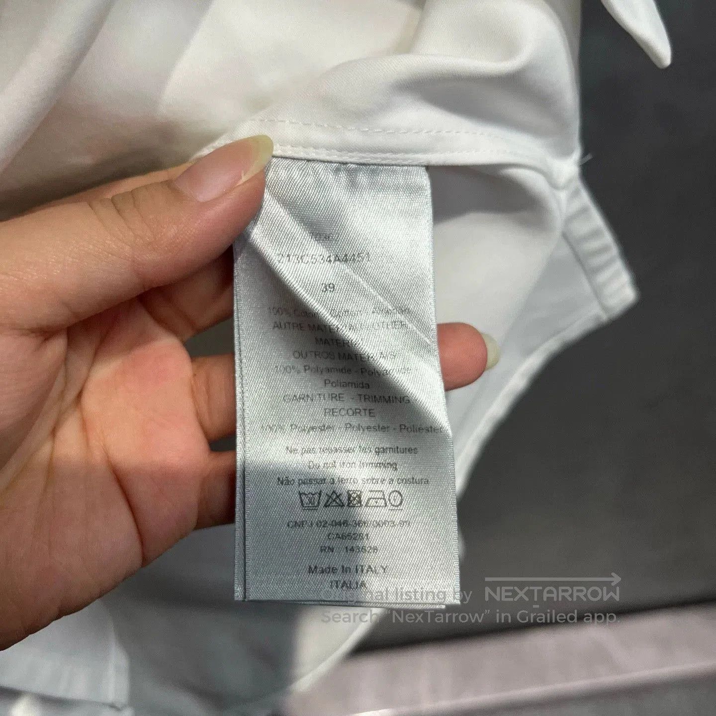 Dior dior cream white logo long sleeve shirt. Size US M / EU 48-50 / 2 - 3 Thumbnail